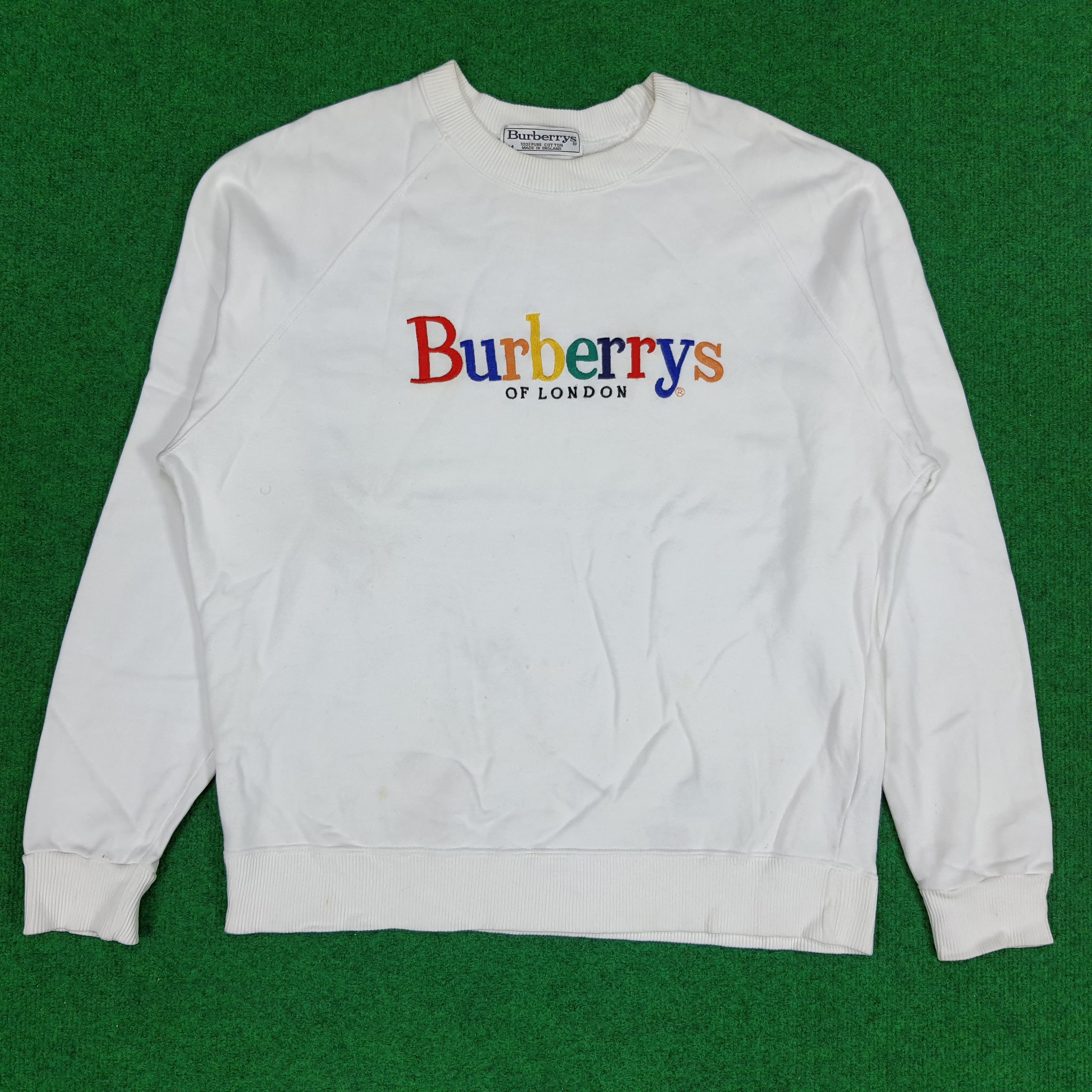 Burberry × Vintage Vintage Burberrys of London Spell Out Sweatshirt Size US M / EU 48-50 / 2 - 1 Thumbnail