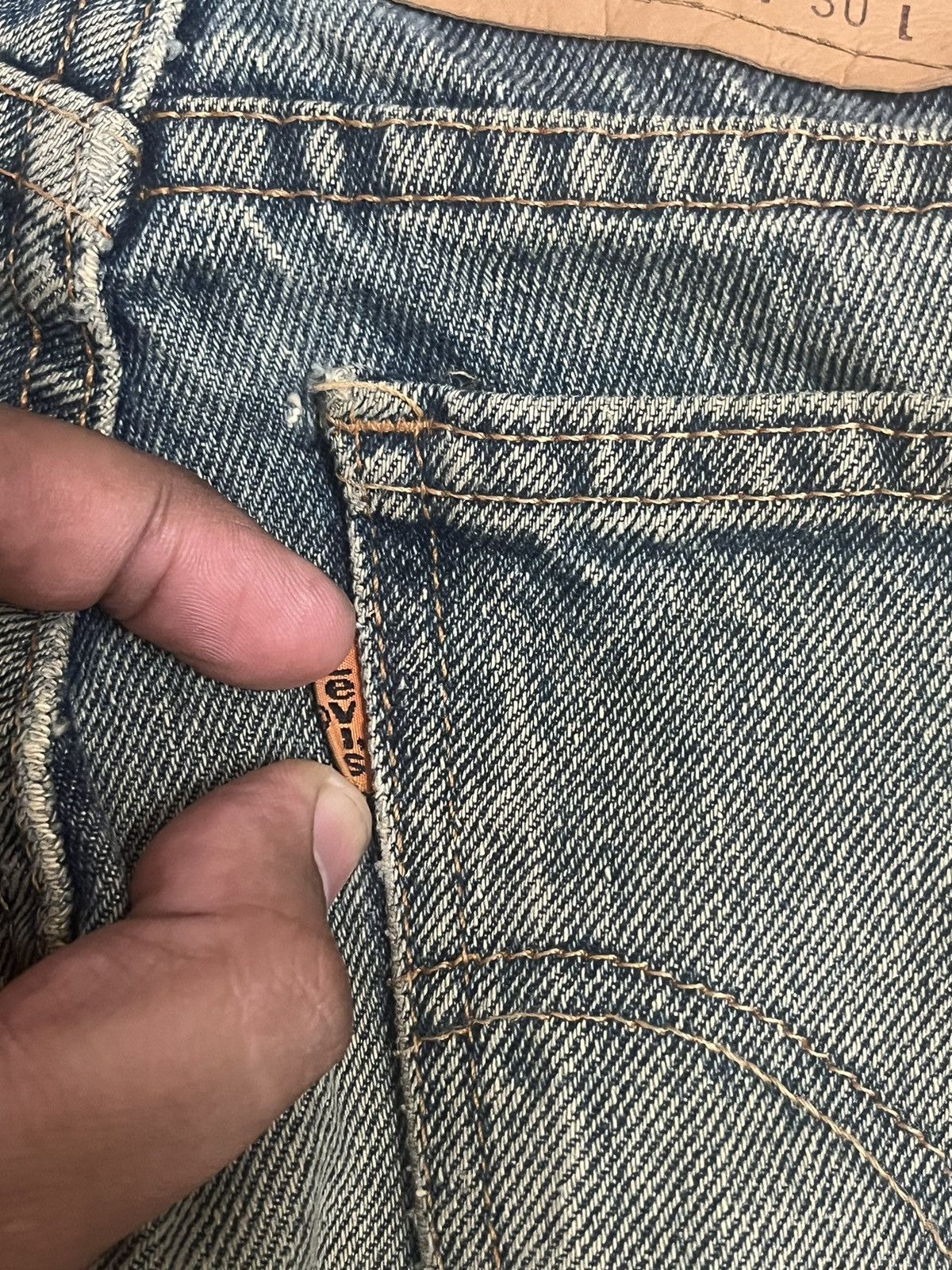 Levi's Levis 550 Orange Tab Distressed Denim Size US 29 - 8 Thumbnail