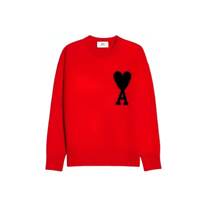 AMI AMI Red Heart Logo Wool Sweater 0079 Size US S / EU 44-46 / 1 - 1 Thumbnail