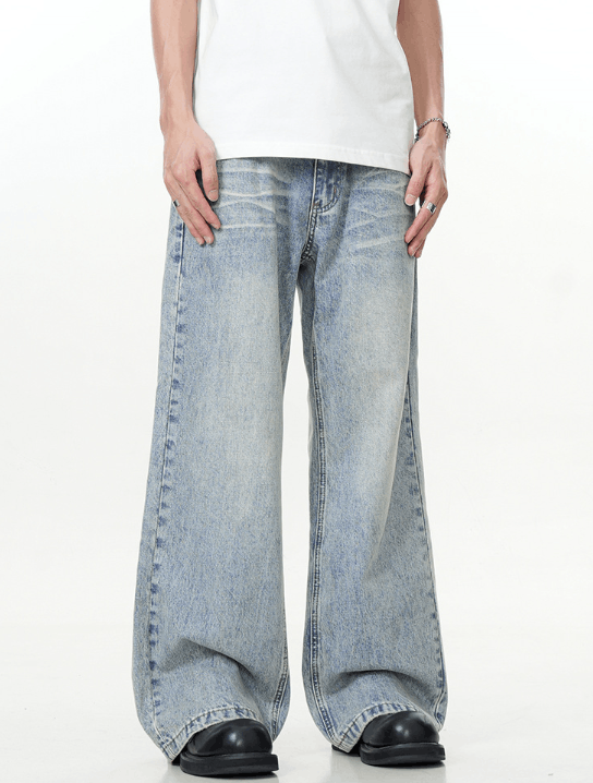 Japanese Brand × Jean Men's retro washed blue loose versatile jeans y2k Size US 32 / EU 48 - 3 Thumbnail