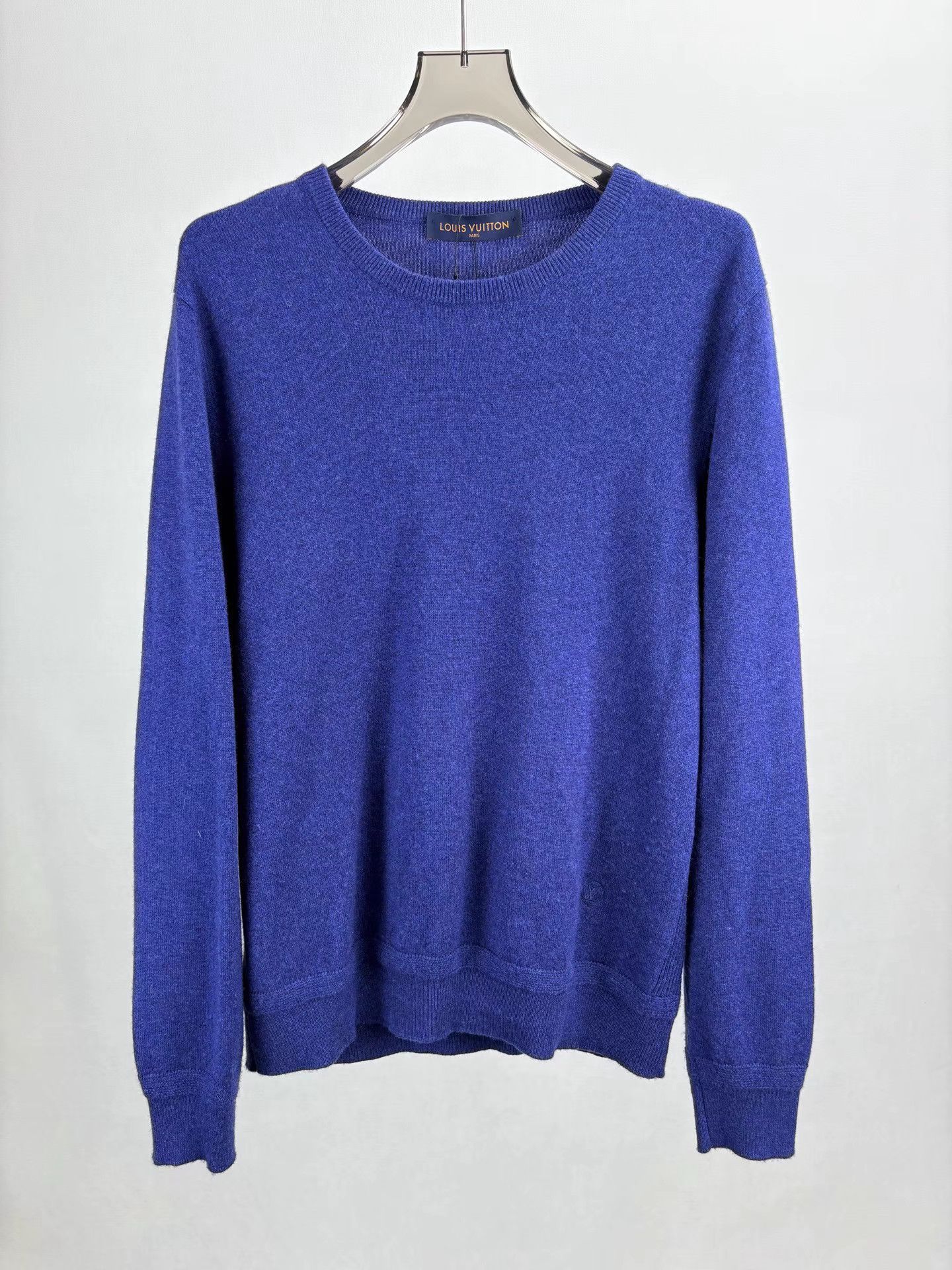Louis Vuitton LV Blue Wool Knit Sweater K1 Size US XL / EU 56 / 4 - 1 Thumbnail