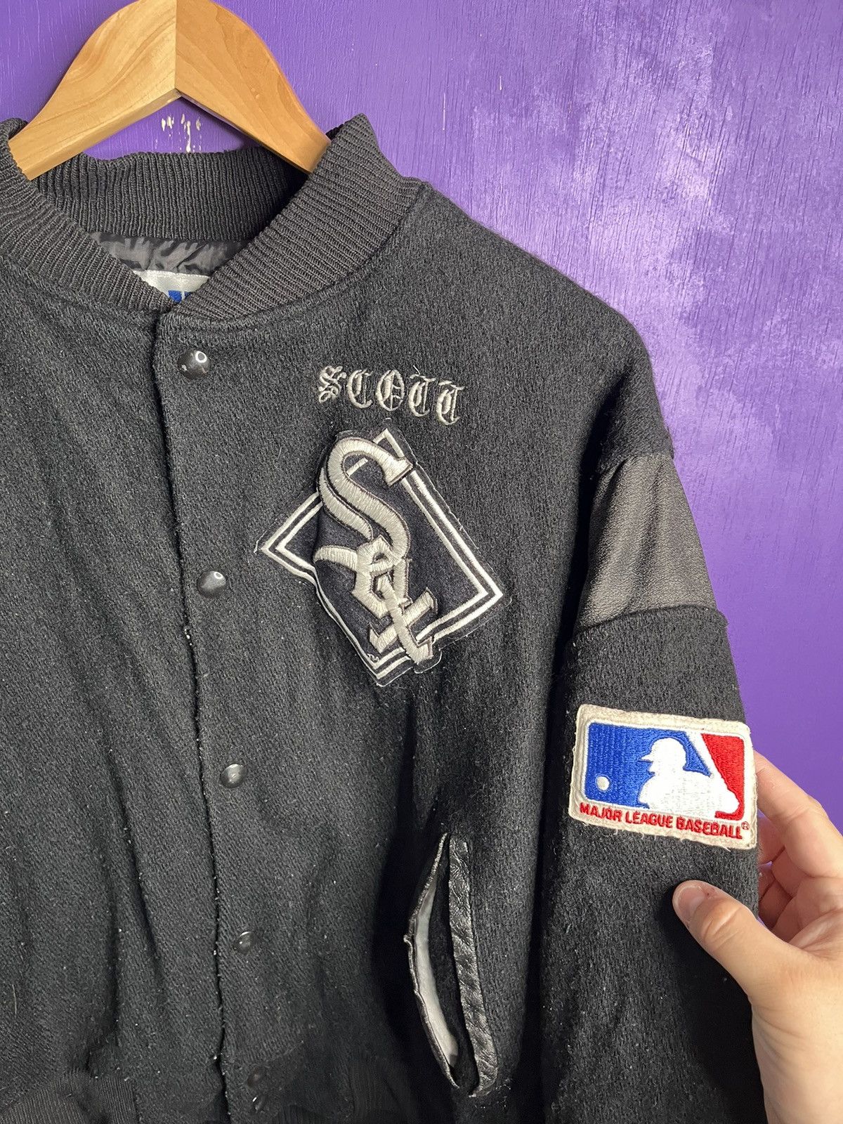 Chalk Line × MLB × Vintage Vintage 90s Chalk line white Sox varsity jacket Size US L / EU 52-54 / 3 - 3 Thumbnail