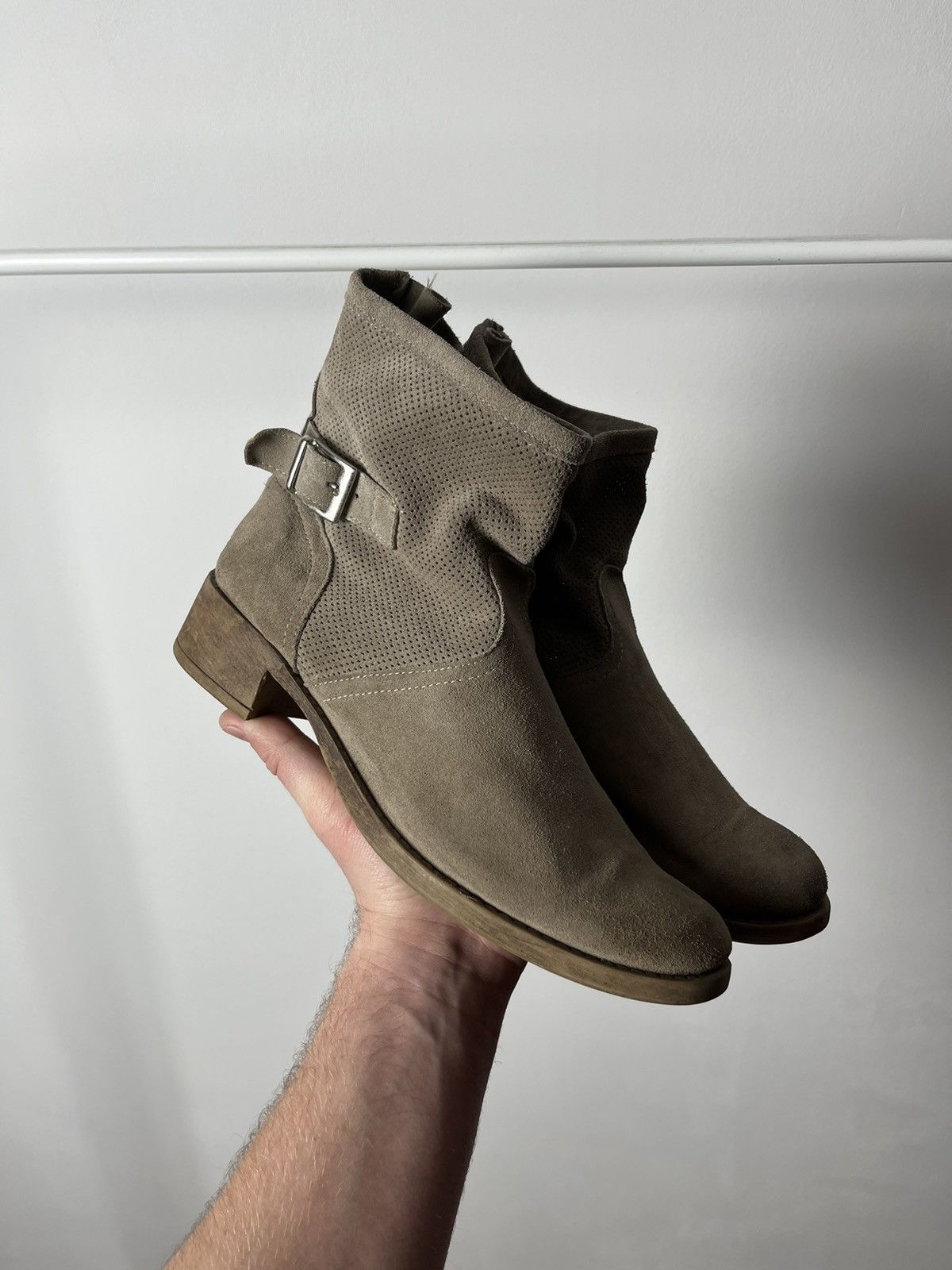 Japanese Brand × Vintage Vintage Leather Suede Boots Cowboy western Shoes Size US 10 / IT 40 - 1 Thumbnail