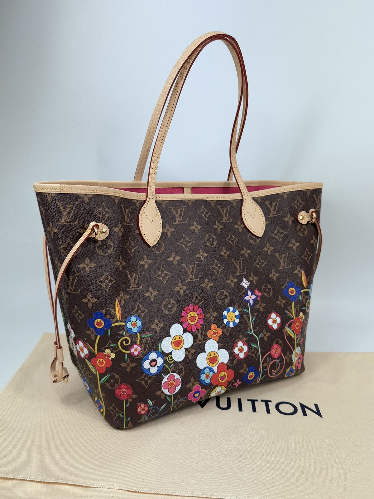 Louis Vuitton × Takashi Murakami MONOGRAM FLOWER PRINT MM NEVERFULL BAG M13271 Size ONE SIZE - 3 Thumbnail