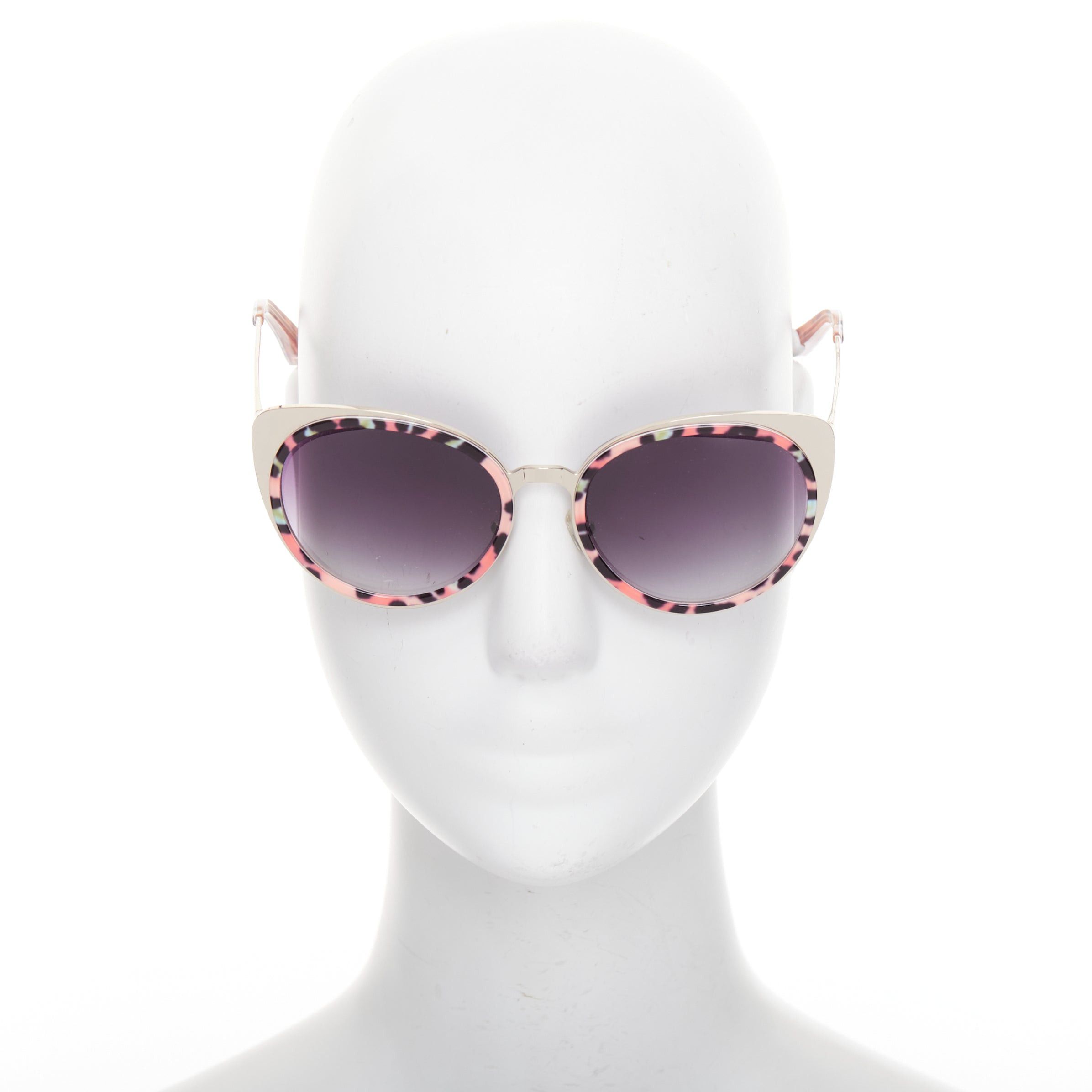 Matthew Williamson MATTHEW WILLIAMSON Linda Farrow MW987 pink green cat eye leopard sunglasses Size ONE SIZE - 1 Thumbnail