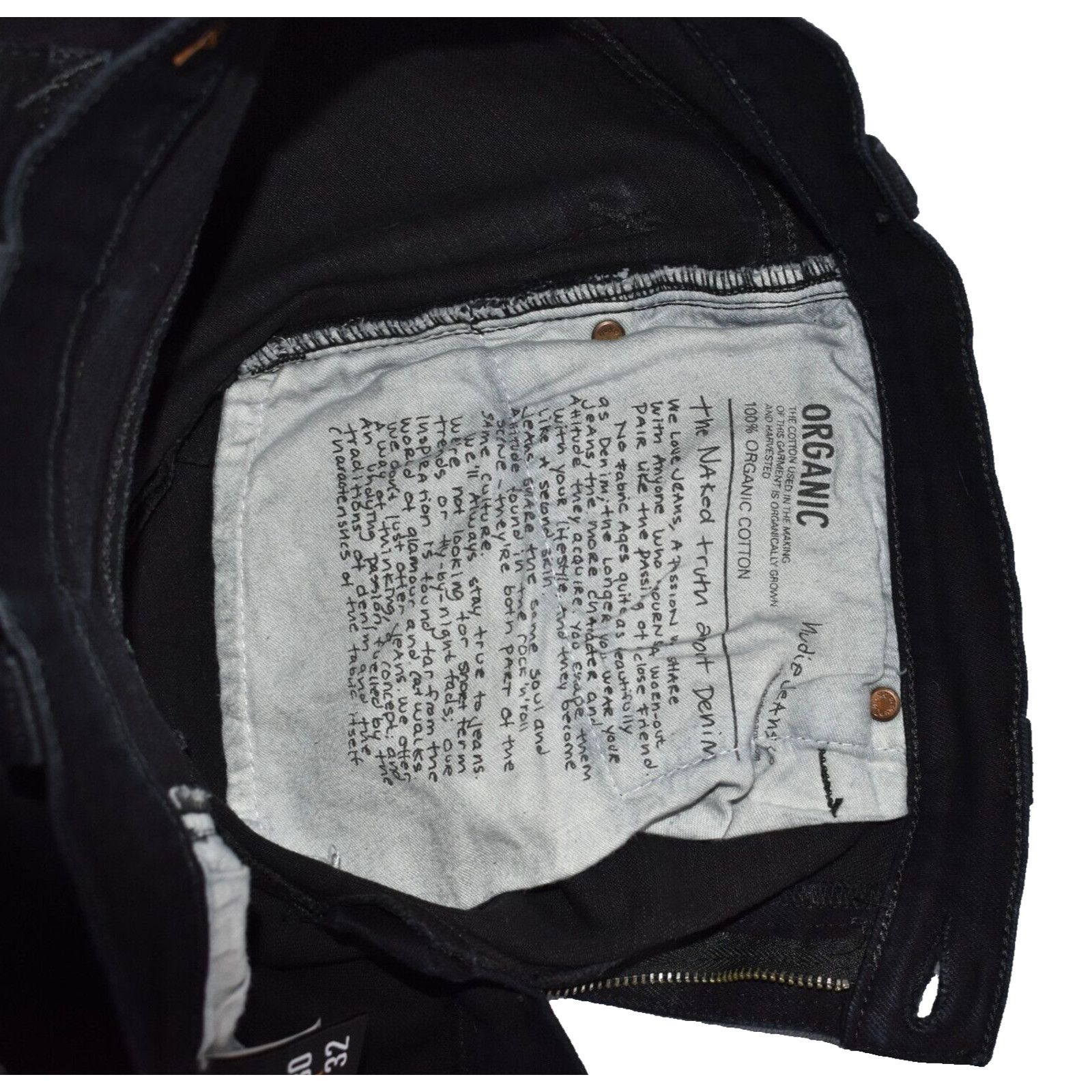 Nudie Jeans NUDIE NJ3774 Tube Tom Organic Cotton Black Skinny Jeans W30 Size US 30 / EU 46 - 6 Thumbnail