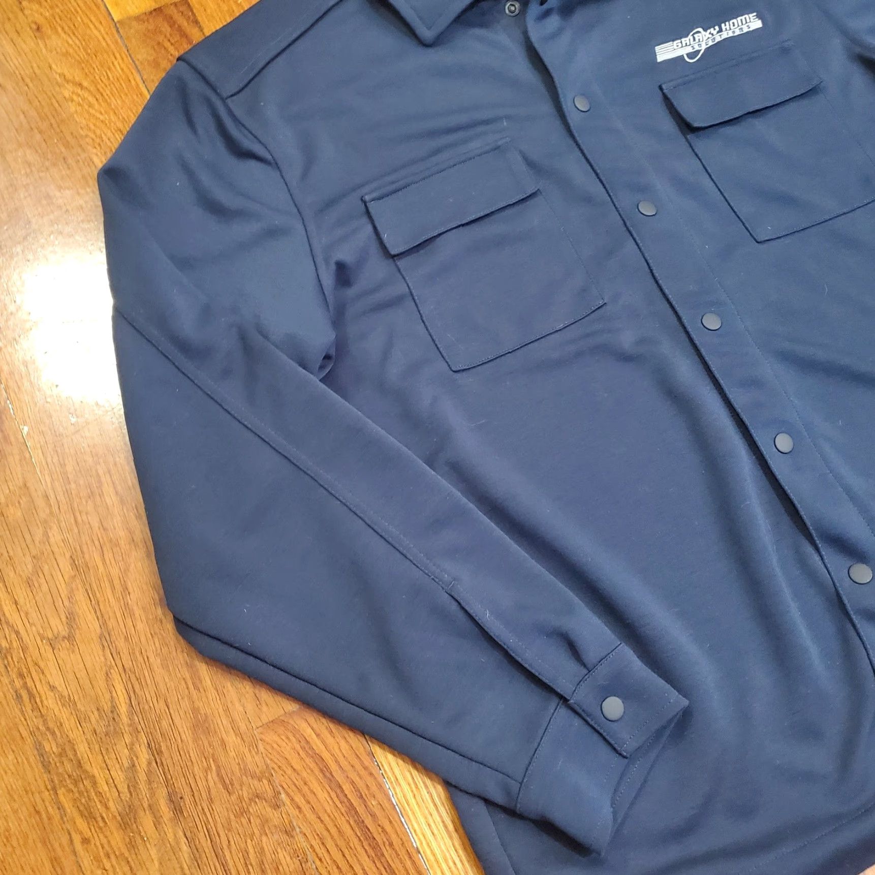 Vintage Mercer+Mettle Jacket Mens 2XL Blue Snap Front Shirt Jacket Galaxy Home Workwear Size US XXL / EU 58 / 5 - 2 Thumbnail
