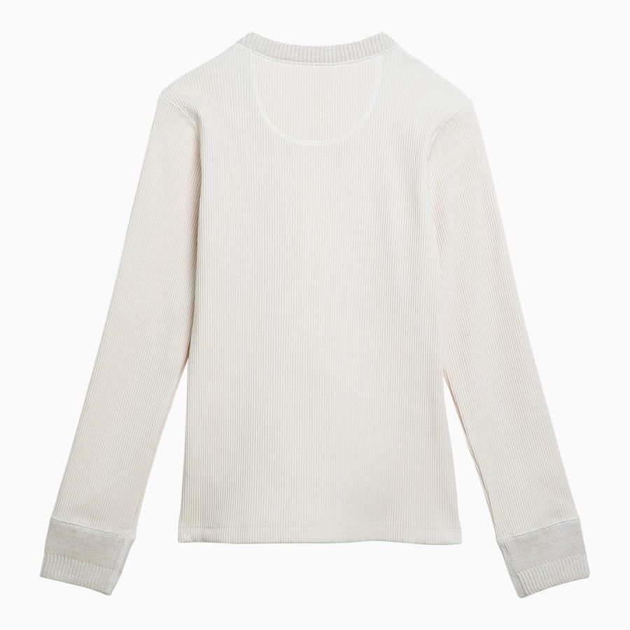Bottega Veneta o1d2blof0824 Cotton Jersey in Ivory Size XS / US 0-2 / IT 36-38 - 2 Thumbnail