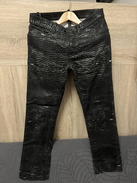 Balenciaga Black Coated Jeans Balenciaga