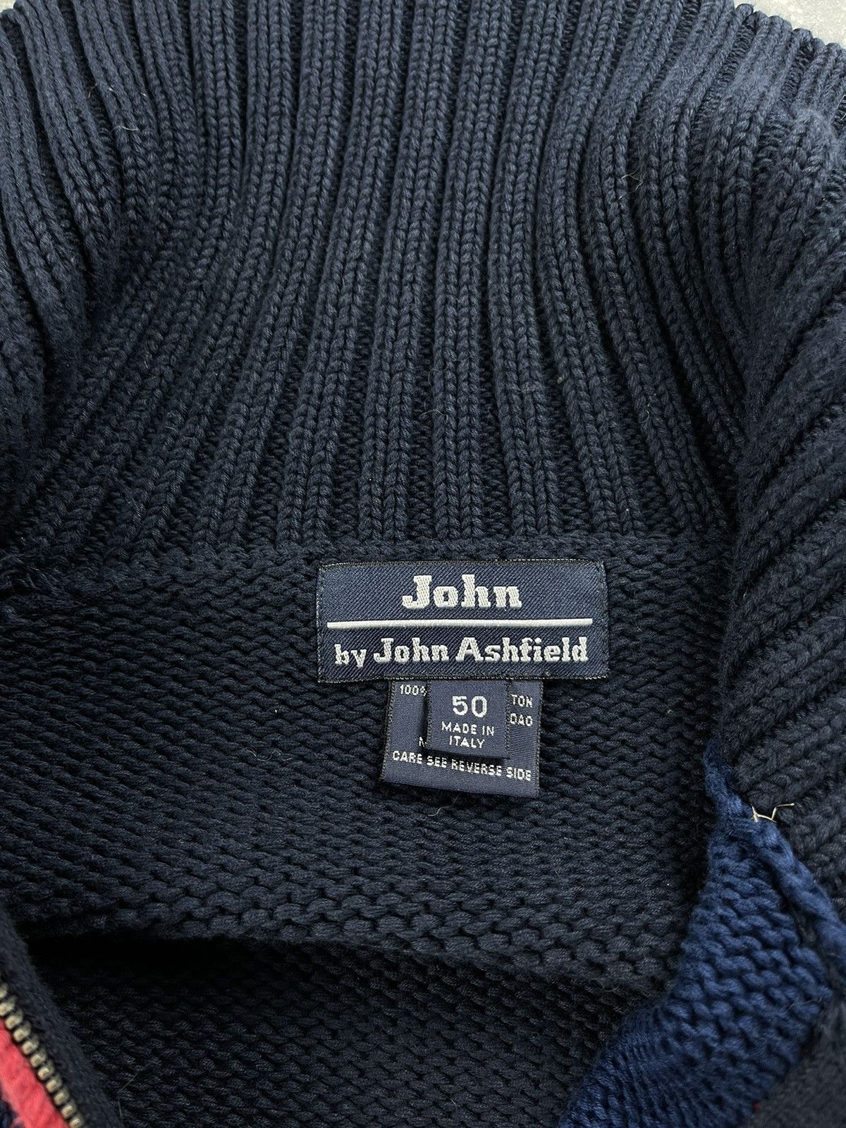 Other John by John Ashfield Union Jack Knit Half-Zip Sweater Size US L / EU 52-54 / 3 - 10 Thumbnail