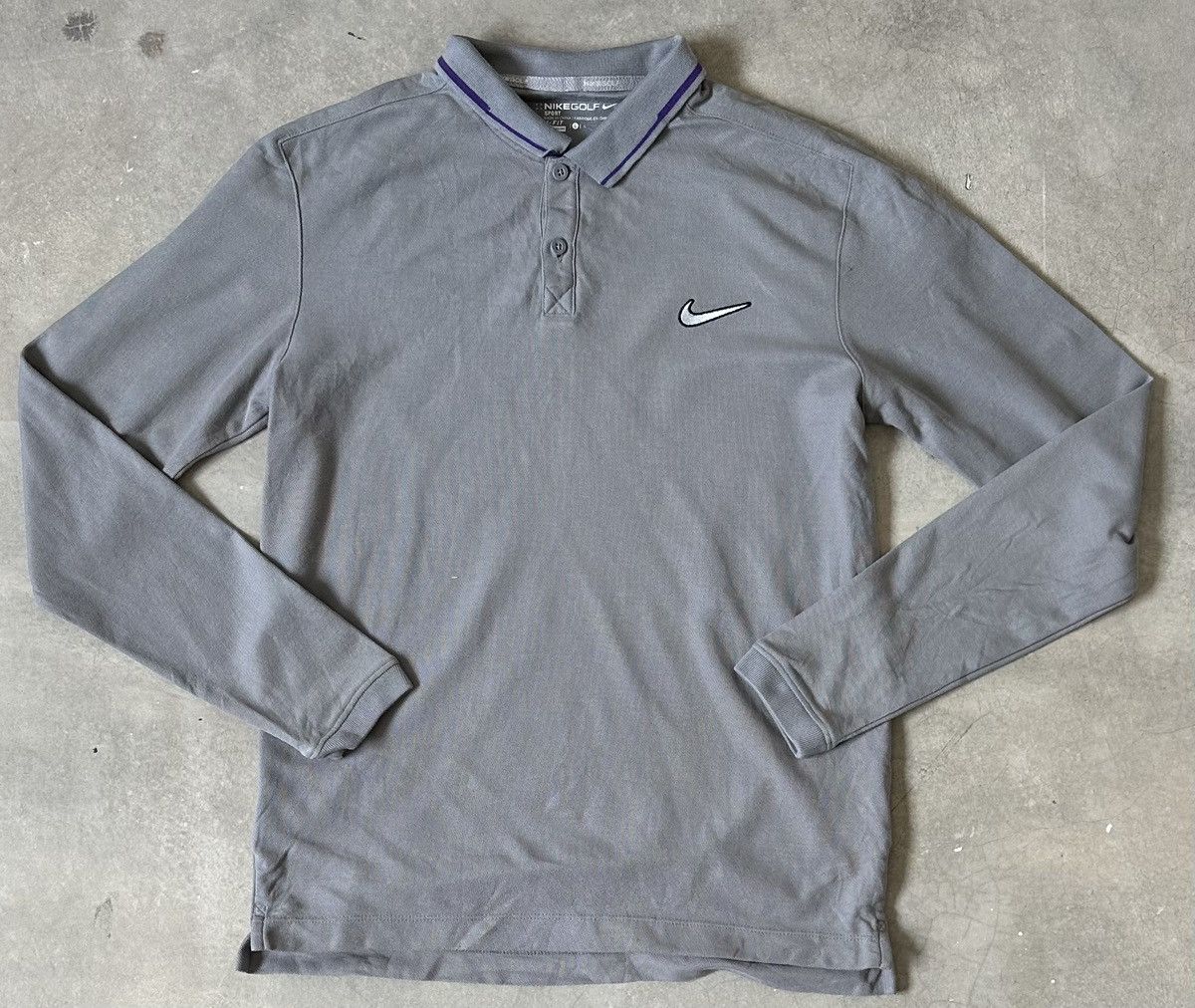 Nike VINTAGE NIKE GOLF LONG SLEEVE POLO TEE Size US M / EU 48-50 / 2 - 1 Thumbnail