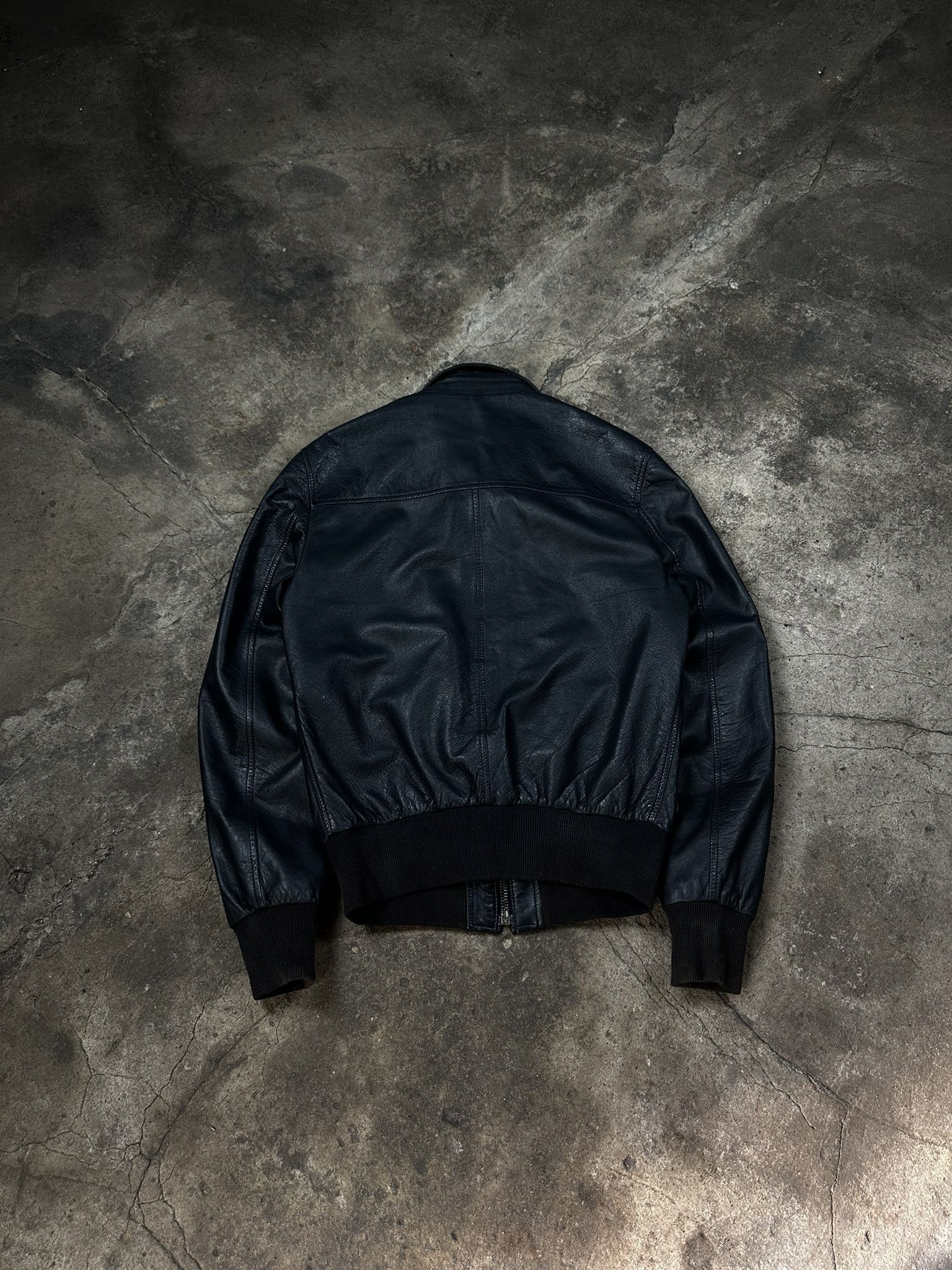 Dolce & Gabbana 2000s Dolce & Gabbana Police Leather Bomber Jacket Vintage Size US M / EU 48-50 / 2 - 5 Thumbnail