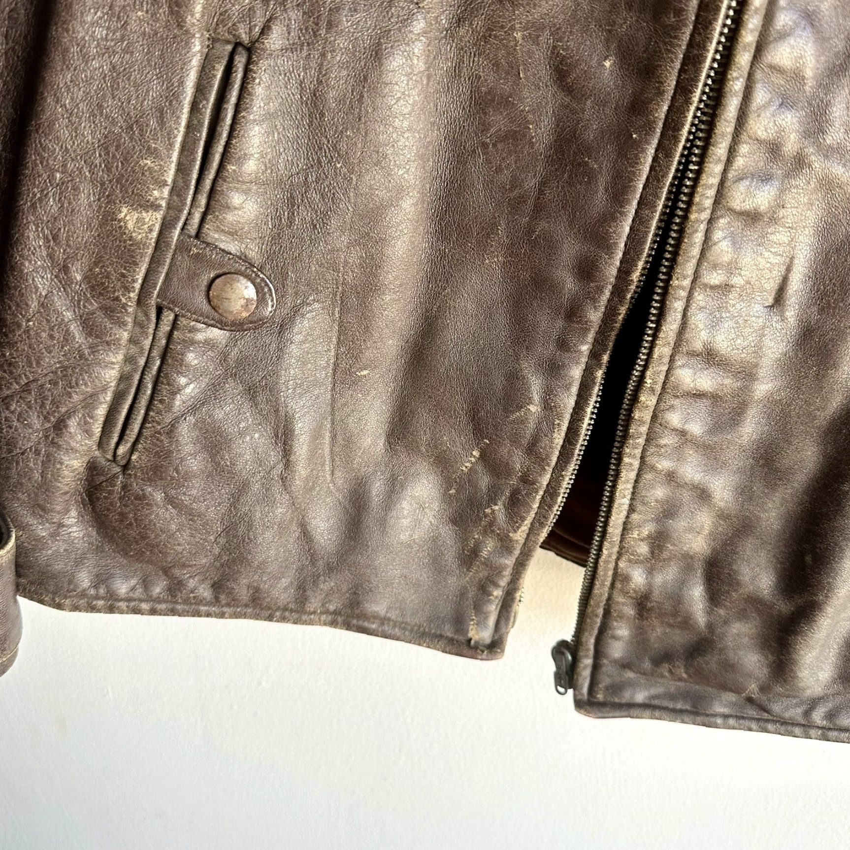Vintage VINTAGE 1940s Czech Gala Leather Jacket Heavy XXL 2XL Size US XXL / EU 58 / 5 - 2 Thumbnail