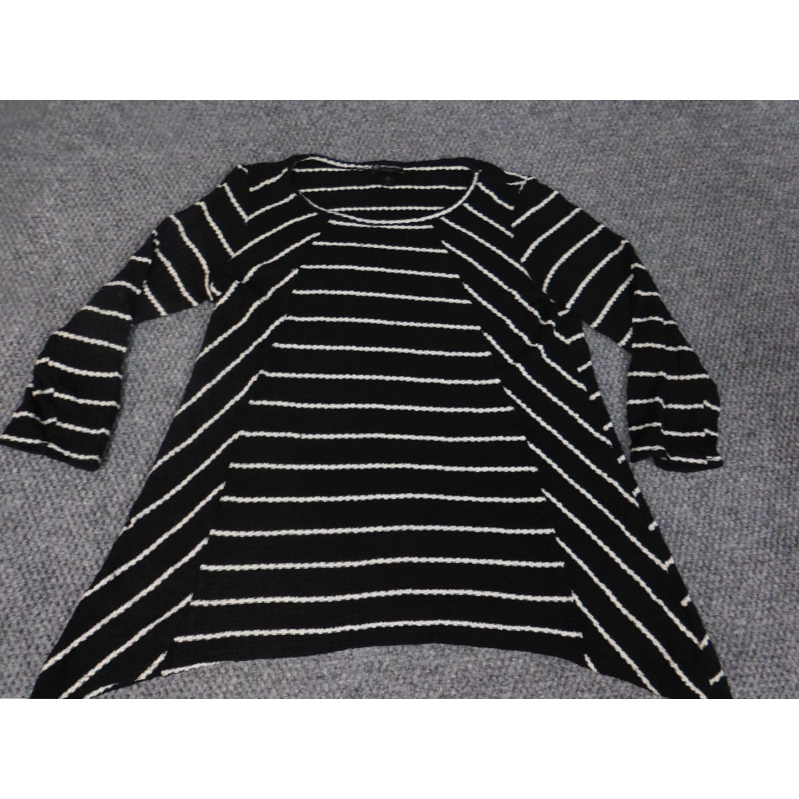 Vintage New Directions Sweater Womens L Gray Crew Neck Raglan Sleeve Knit Pullover Bow Button Stretch Slim Casual Regular Size L / US 10 / IT 46 - 2 Thumbnail