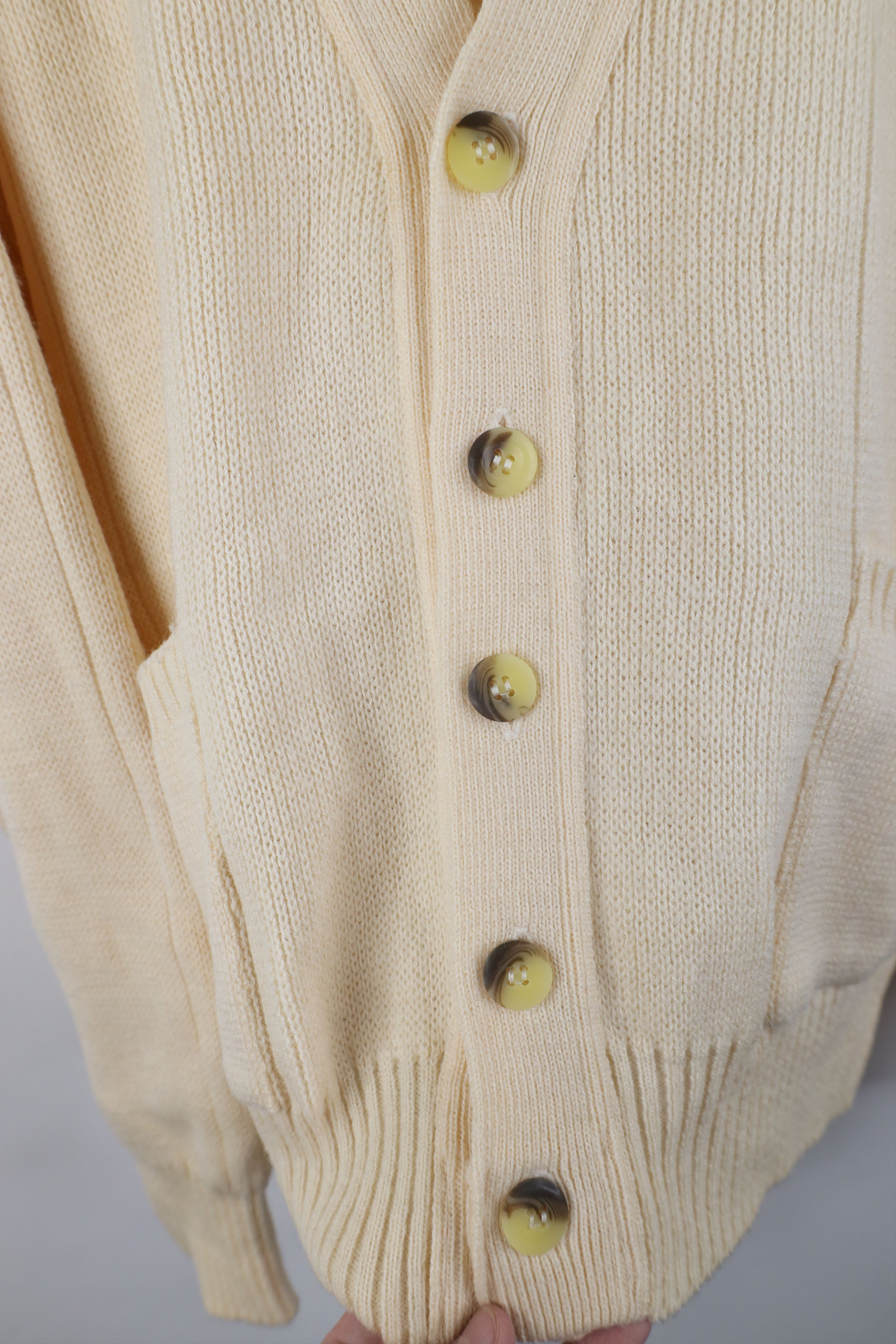 Vintage Vintage 90s Streetwear Blend Ribbed Knit Cardigan Sweater Size US L / EU 52-54 / 3 - 4 Thumbnail