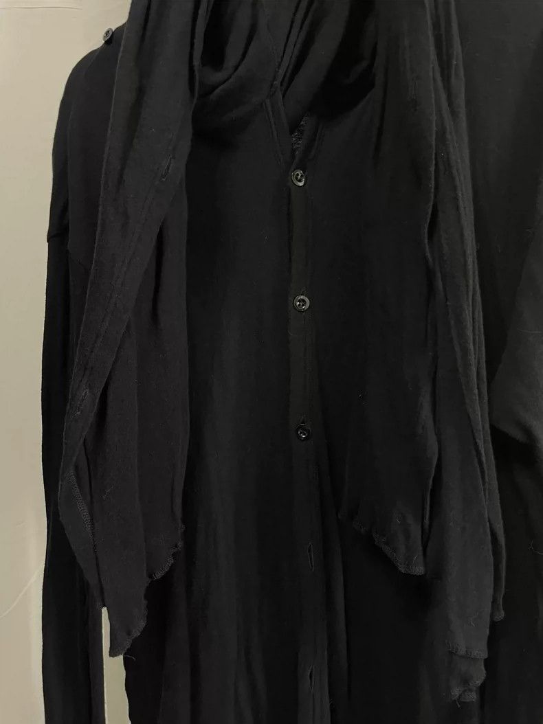 Yohji Yamamoto yohji Yamamoto Medieval Black Irregular Multilayer Scarf Ja Size US L / EU 52-54 / 3 - 5 Thumbnail