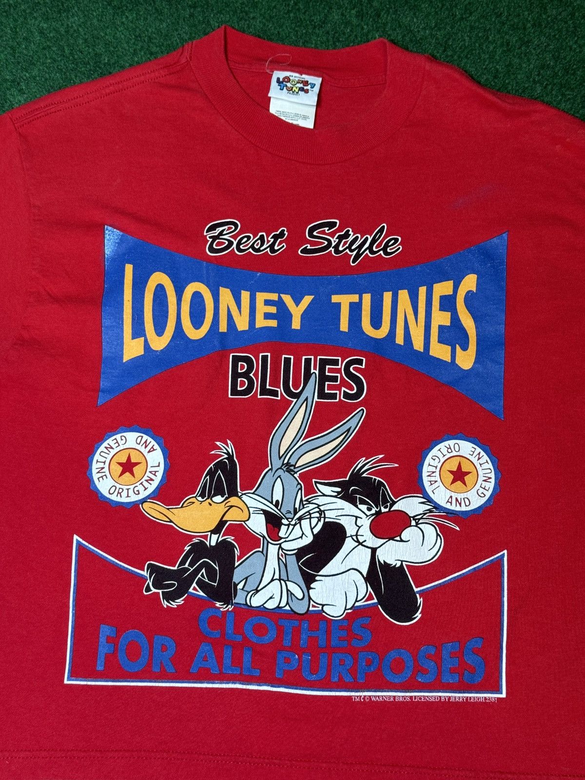 Vintage × Warner Bros Vintage 90s Looney Tunes Medium Crop Top Boxy T Shirt Size M / US 6-8 / IT 42-44 - 2 Thumbnail