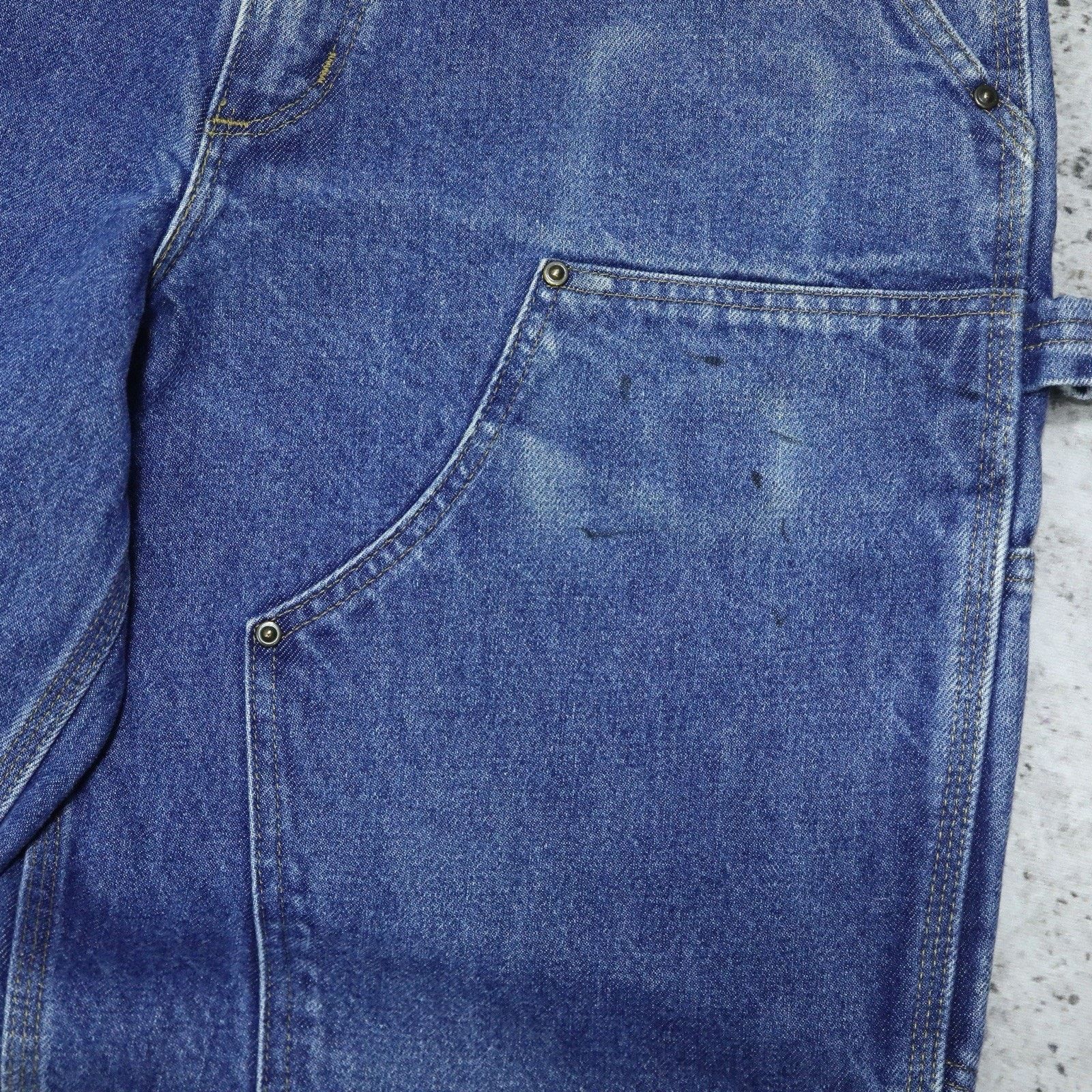 Carhartt Vintage Carhartt Faded Blue Denim Double Knee Carpenter Pant Size US 31 - 11 Thumbnail