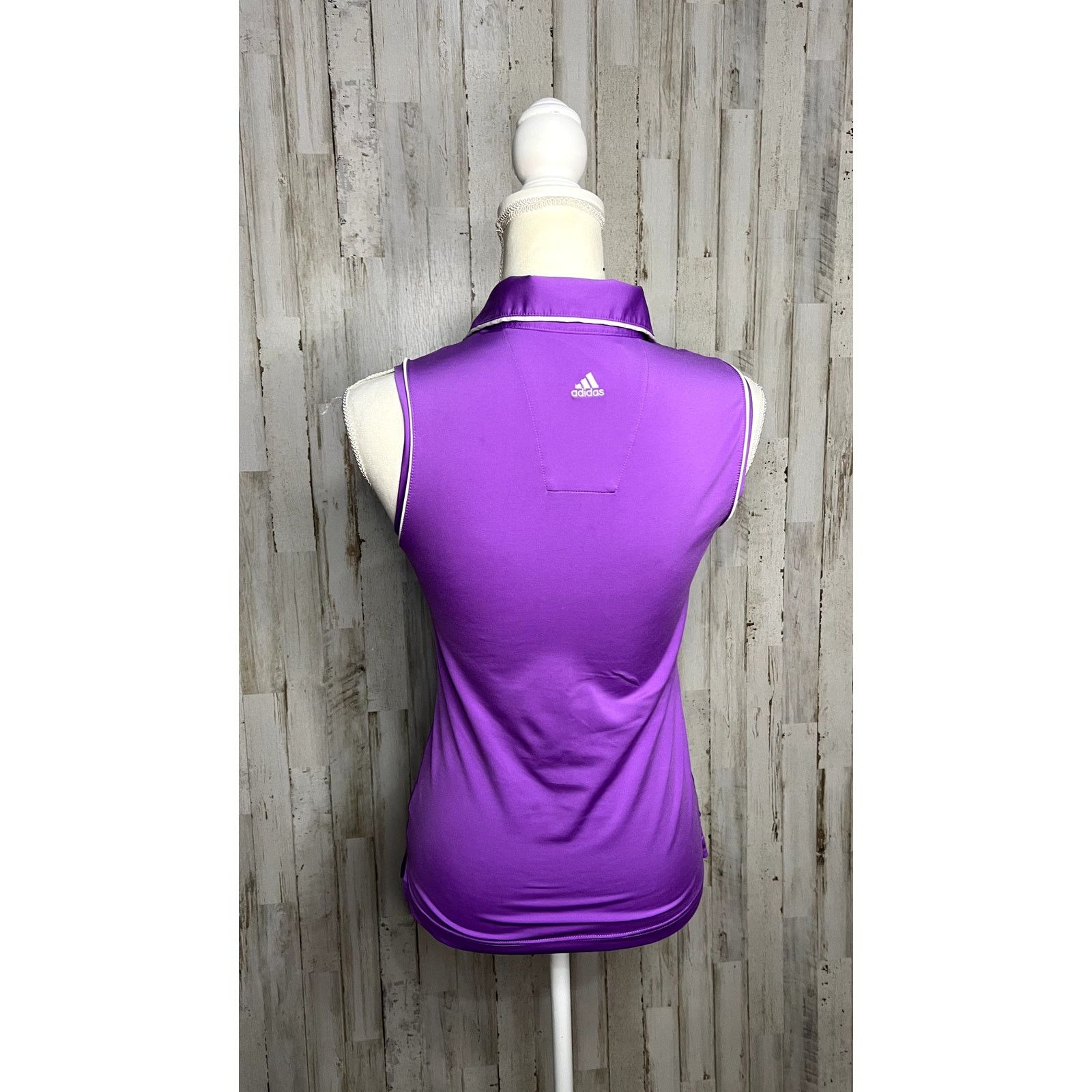 Adidas Adidas Women's XS Purple Sleeveless Polo Shirt ClimaCool Size XS / US 0-2 / IT 36-38 - 4 Thumbnail