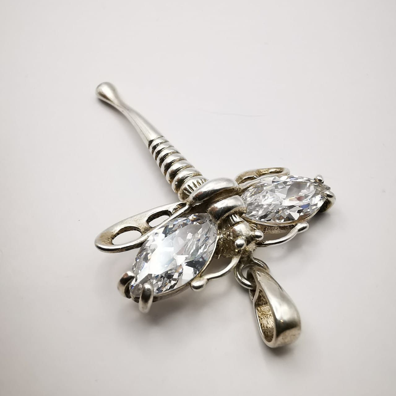 Vintage Vintage 925 Sterling Silver Pendant Cubic Zirconia 7,6g Size ONE SIZE - 2 Thumbnail