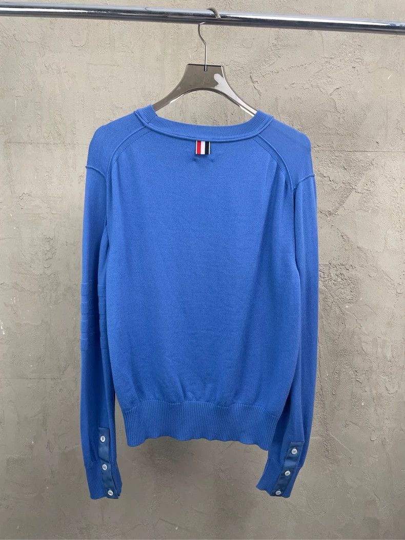 Thom Browne Thom Browne size2 Sea blue pocket knit wool sweater Size US M / EU 48-50 / 2 - 5 Thumbnail
