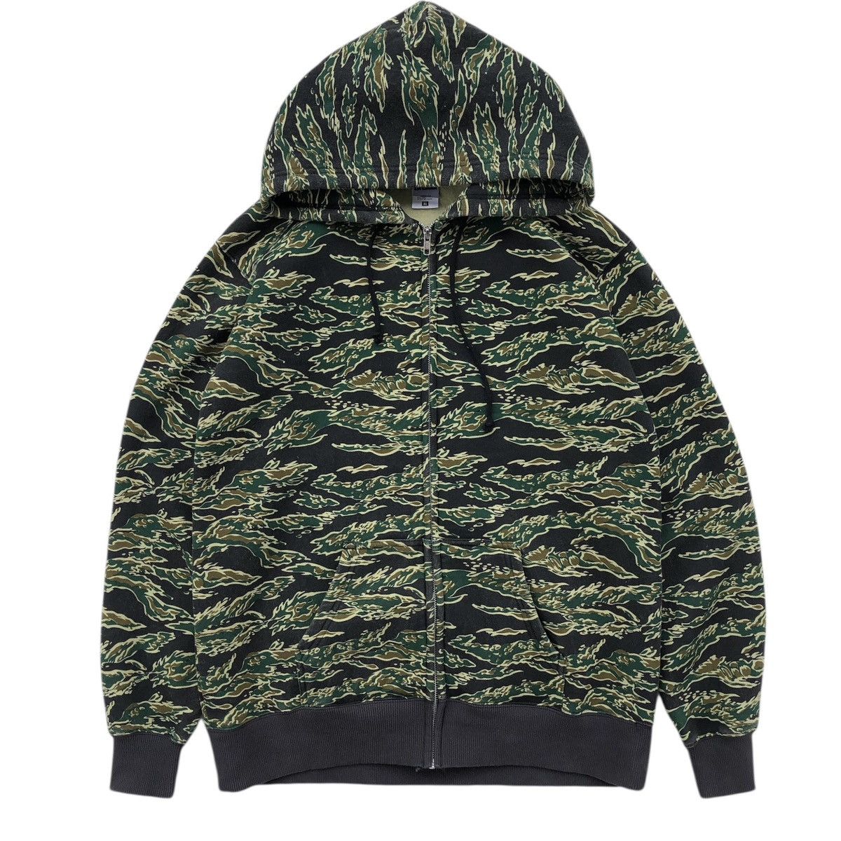 Japanese Brand LIFEMAX Tiger Stripes Camo Zipper Hoodie Jacket Size US XL / EU 56 / 4 - 2 Thumbnail