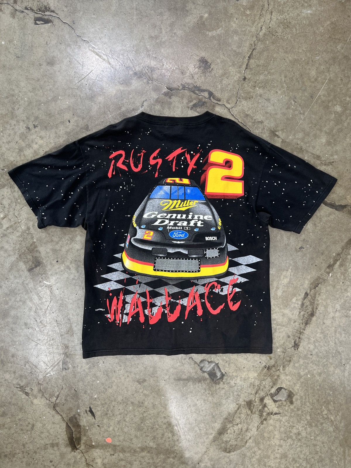NASCAR Vintage AOP Rusty Wallace Midnight Rider Racing Tee XL Size US XL / EU 56 / 4 - 5 Thumbnail