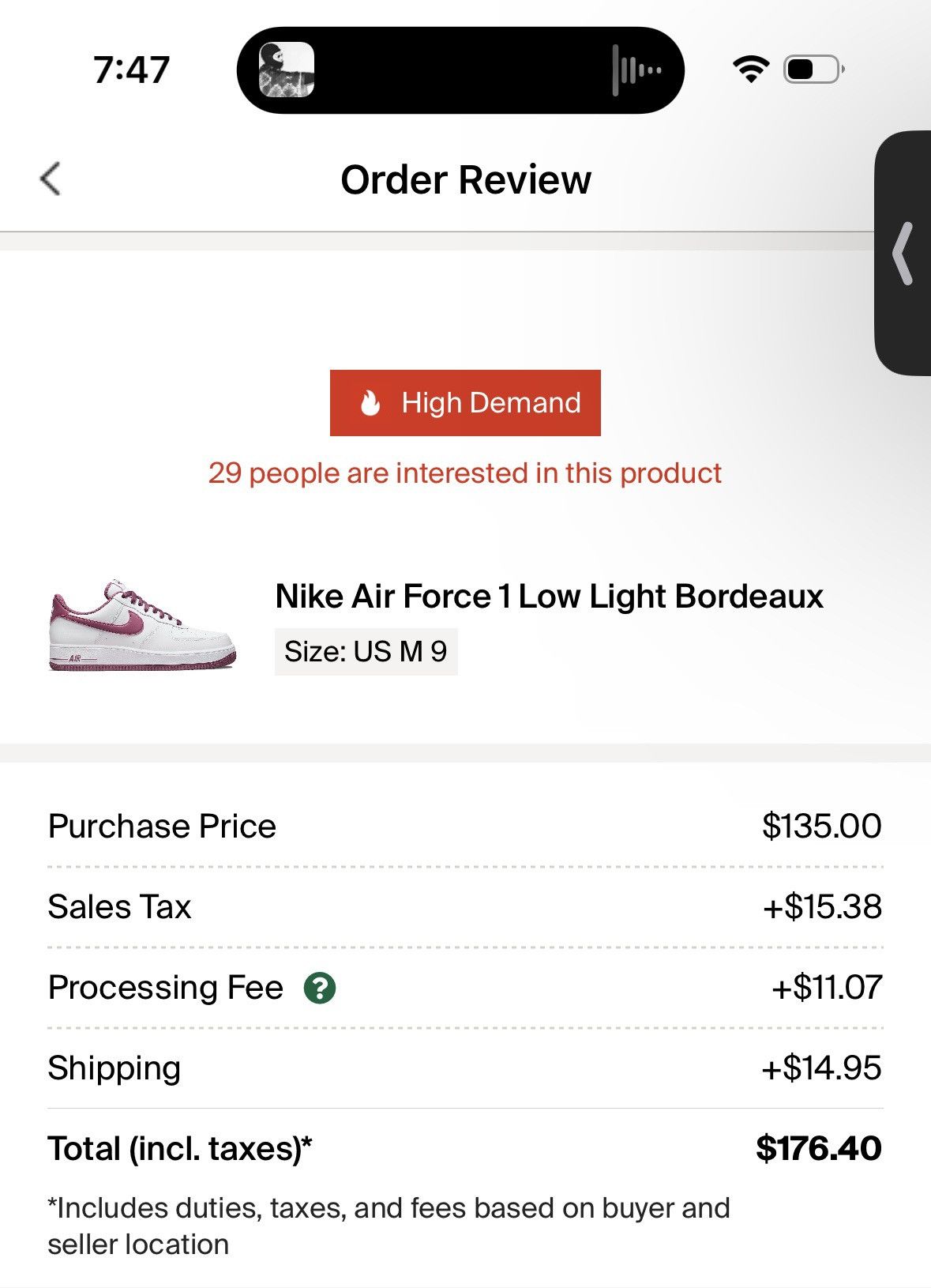 Nike Nike Air Force 1 ‘07 Light Bordeaux 2022 Size US 9 / EU 42 - 12 Thumbnail