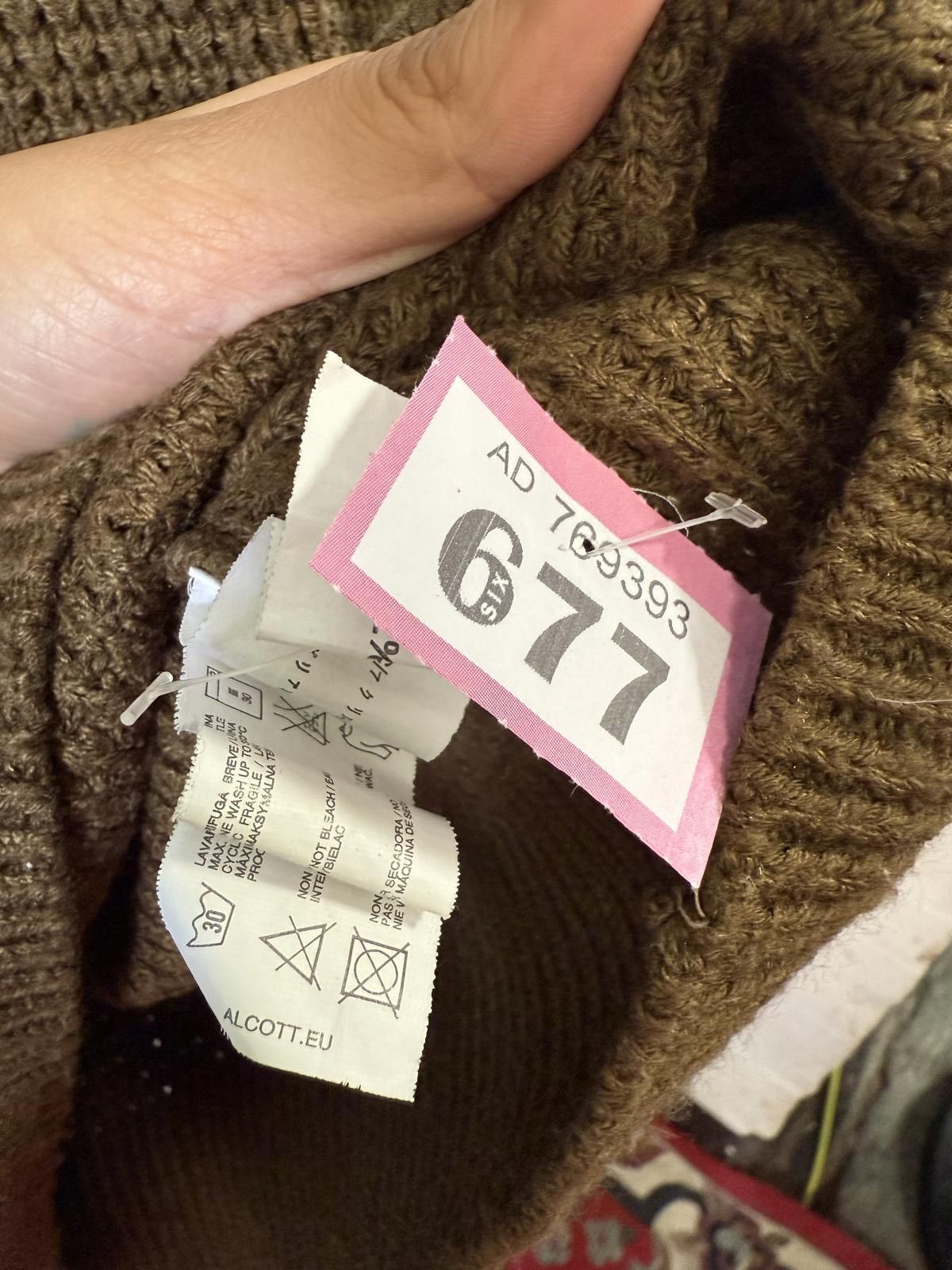 Designer 677 Alcott Waffle Knit Sweater - Olive Green Size US L / EU 52-54 / 3 - 3 Thumbnail