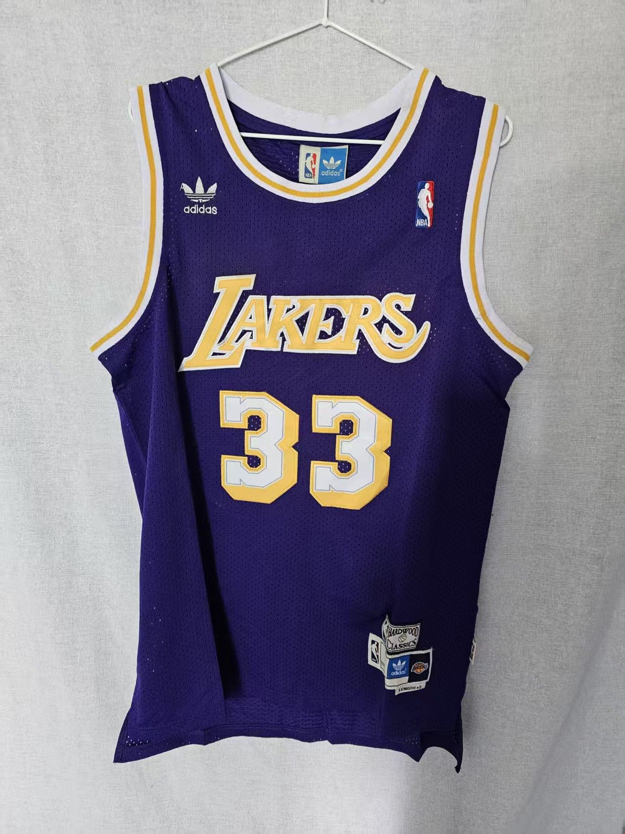 NBA Los Angeles Lakers 33 Abdul-Jabbar Jersey Stitched Purple Size US M / EU 48-50 / 2 - 1 Thumbnail