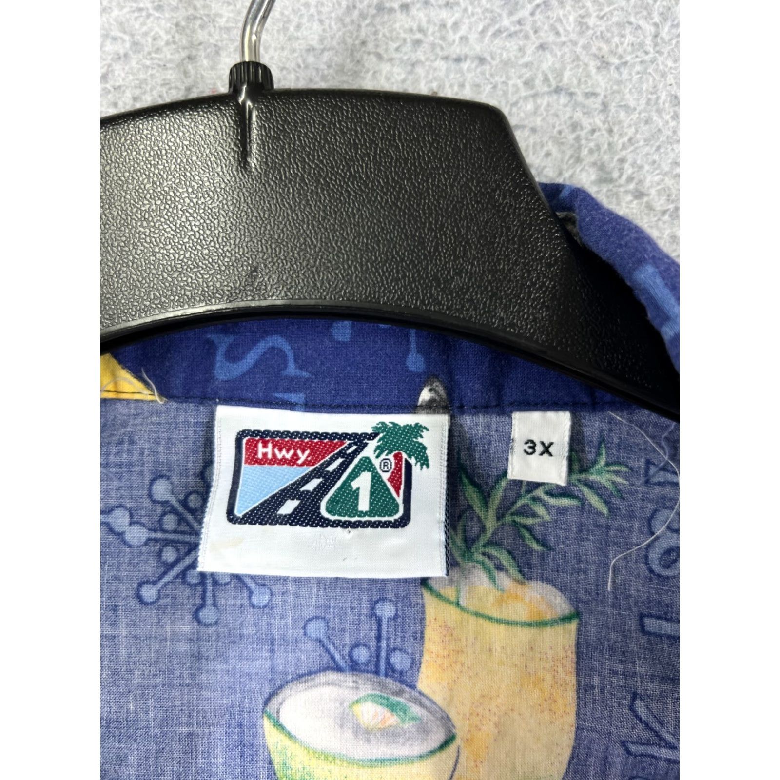 Vintage VINTAGE HWY 1 Shirt Men 3XL Blue Hawaiian Button-Up Casual Floral Aloha Luau Vacation 1950s 60s Mens Size US XXL / EU 58 / 5 - 7 Thumbnail