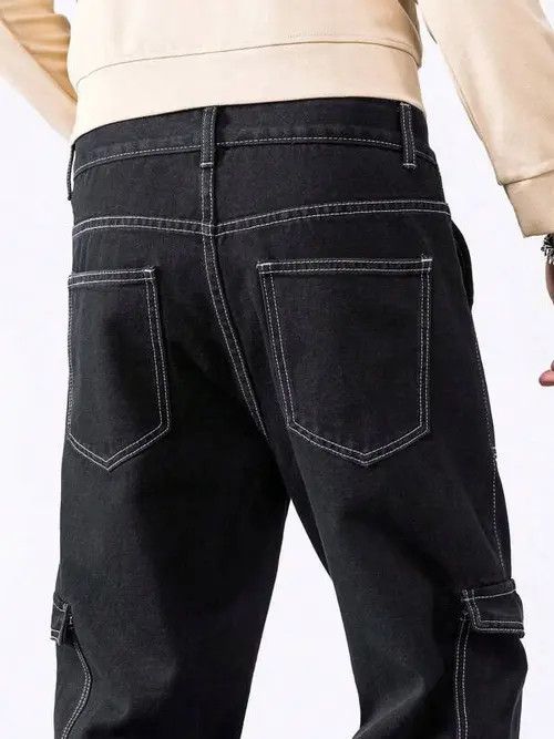 Jean × Vintage Cargo Stiching Jeans Pants Straight Leg Size US 32 / EU 48 - 2 Thumbnail