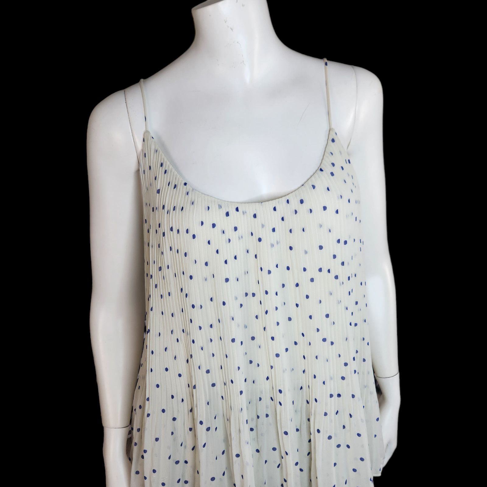 Samsoe Samsoe Samsoe Samsoe Womens Large Blue Polka Dot Maxi Dress Size L / US 10 / IT 46 - 5 Thumbnail