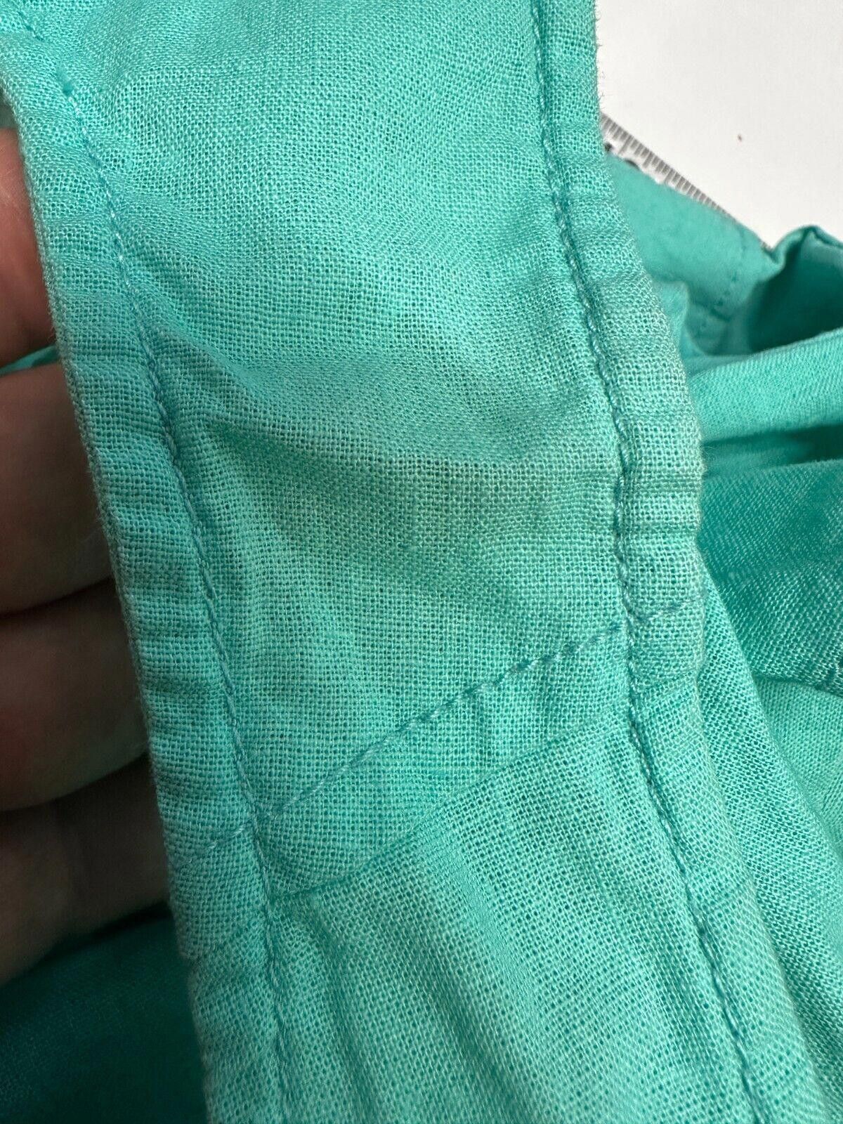 Tultex Tulle Aqua linen Blend sleeveless Midi pockets Dress Size S Size S / US 4 / IT 40 - 11 Thumbnail