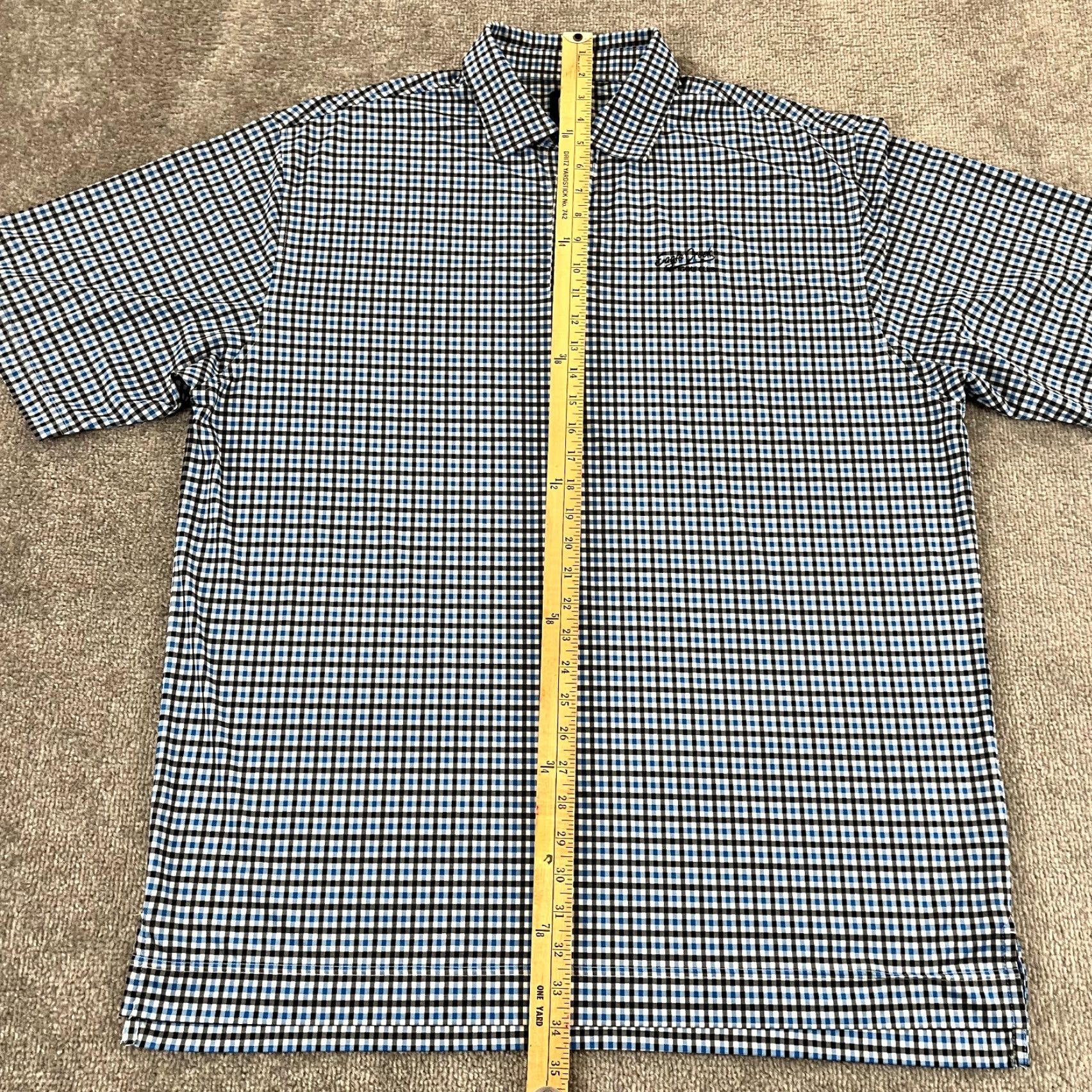 Footjoy FootJoy Polo Shirt Mens XL Blue Black Plaid Eagle Creek Golf Club Sport Polo Size US XL / EU 56 / 4 - 4 Thumbnail