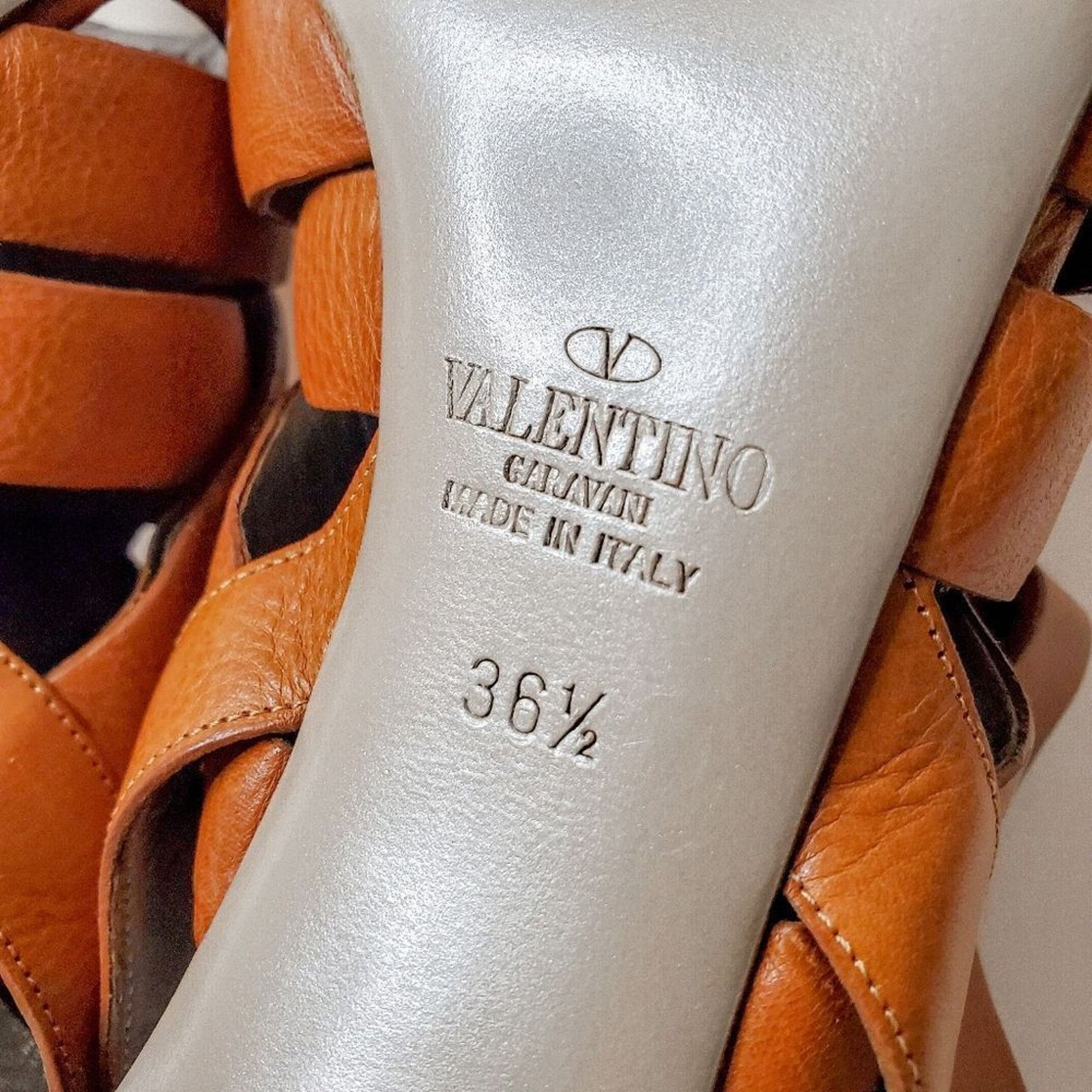 Valentino Valentino Brown Leather Peep Toe Sandals with Bows Size 36.5 Size US 6.5 / IT 36.5 - 8 Thumbnail