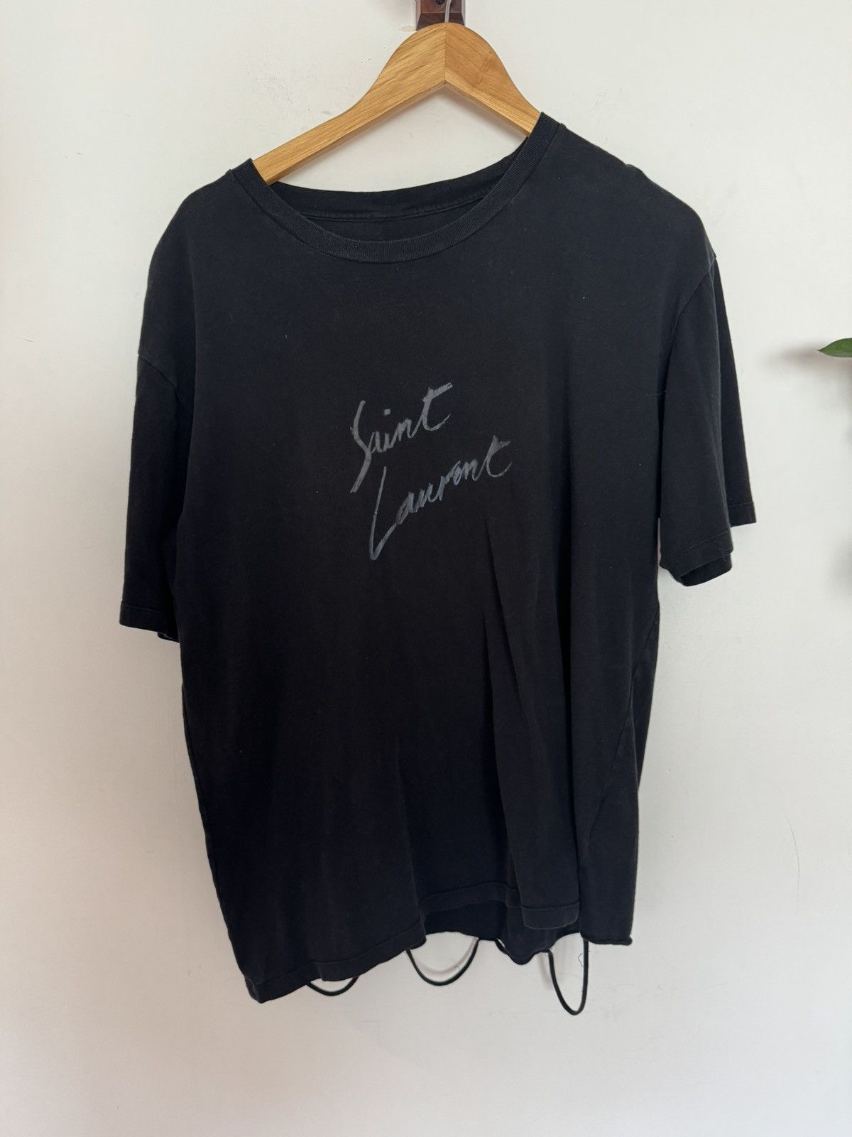 Saint Laurent Paris Oversized logo t Size US M / EU 48-50 / 2 - 1 Thumbnail
