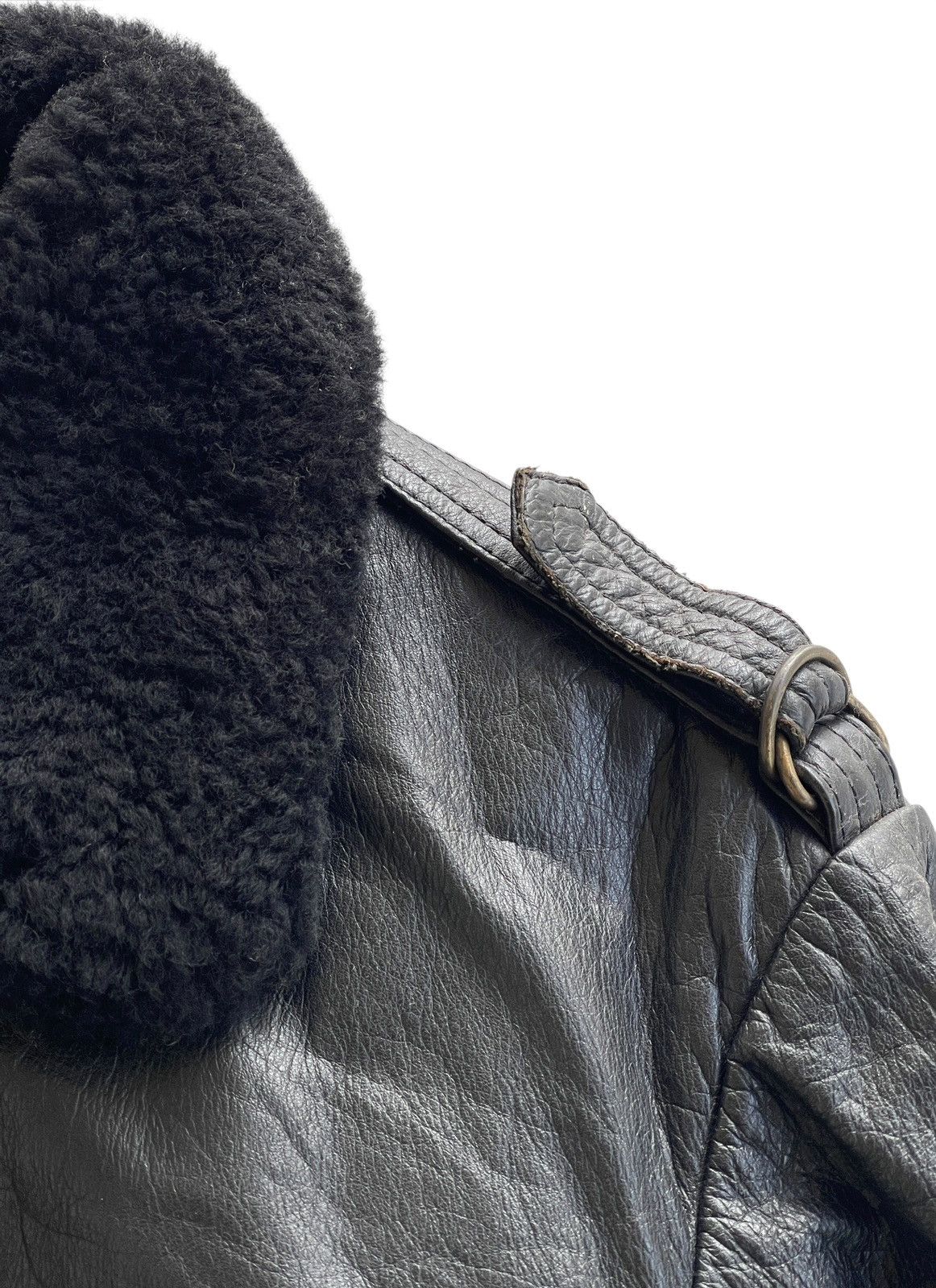 Vintage Bugatti G-1 Blouson Cowhide Leather Boa Collar Jacket Size US L / EU 52-54 / 3 - 9 Thumbnail