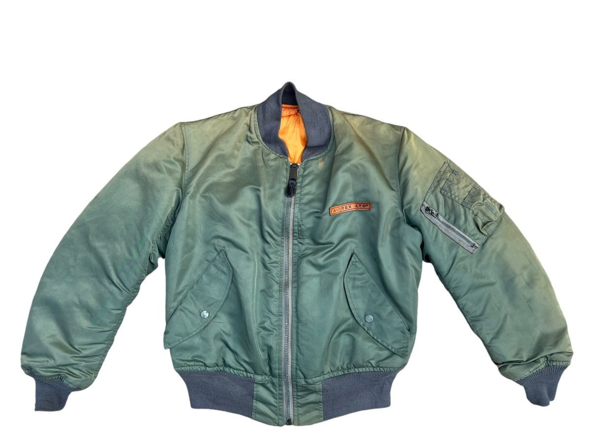 Avirex Vintage Avirex Sun Faded Olive Green MA-1 USAF Flight Jacket Size US S / EU 44-46 / 1 - 3 Thumbnail