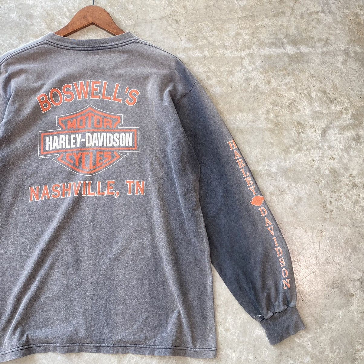 Vintage Vintage 90s Harley Davidson Sun Faded Long Sleeve Tee ...