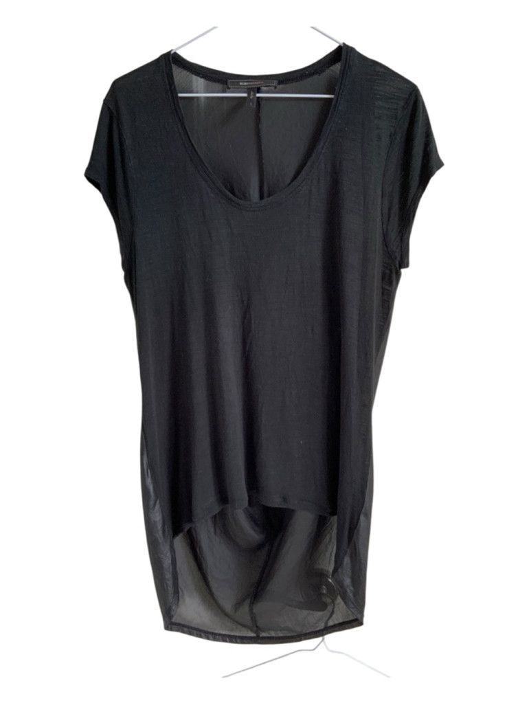 Bcbgmaxazria Women's BCBGMAXAZRIA Black Short Sleeve Tee Shirt L Size L / US 10 / IT 46 - 1 Thumbnail