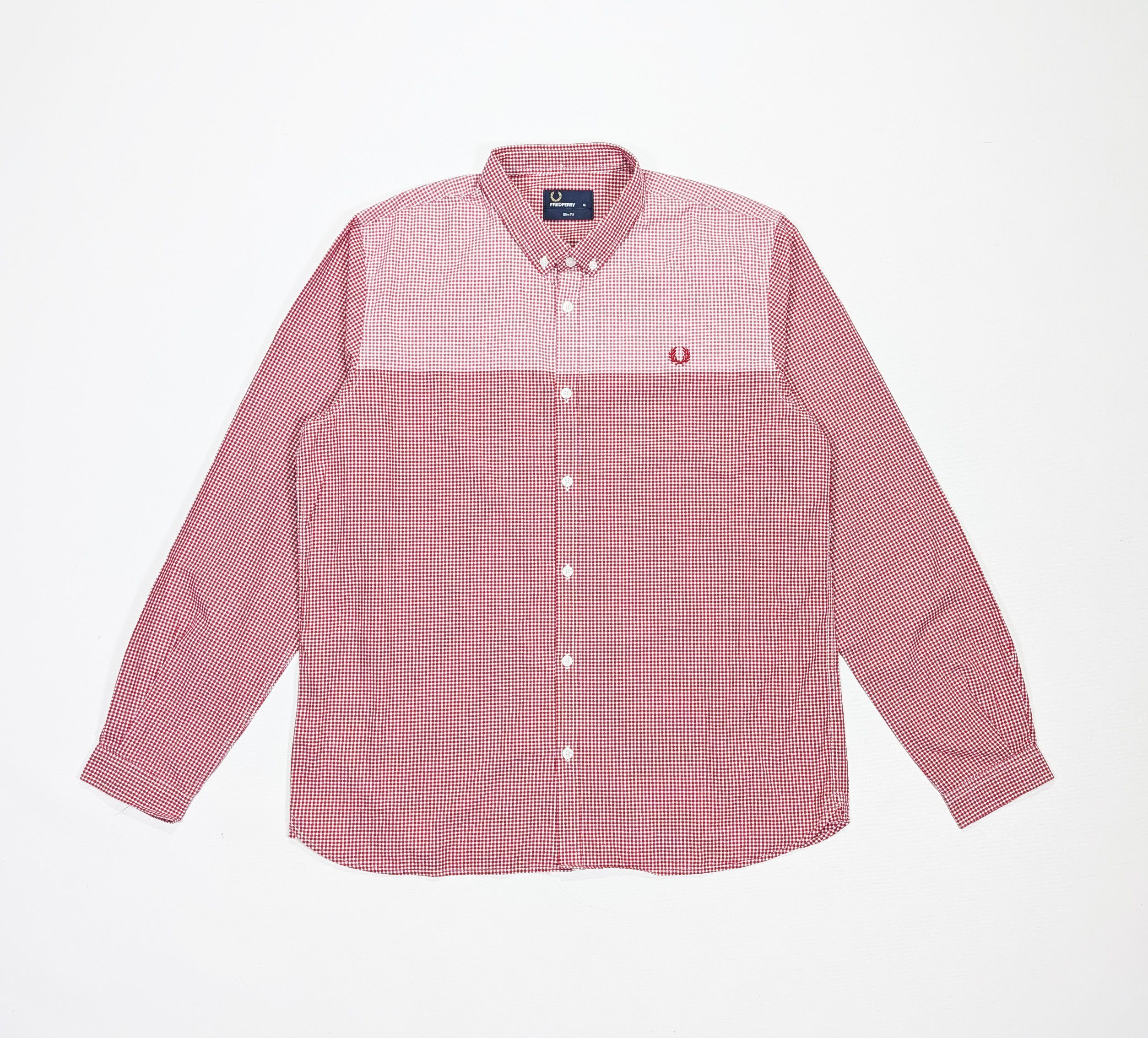 Fred Perry Fred Perry Checkered Long Sleeve Cotton Shirt Size XL Size US XL / EU 56 / 4 - 1 Thumbnail