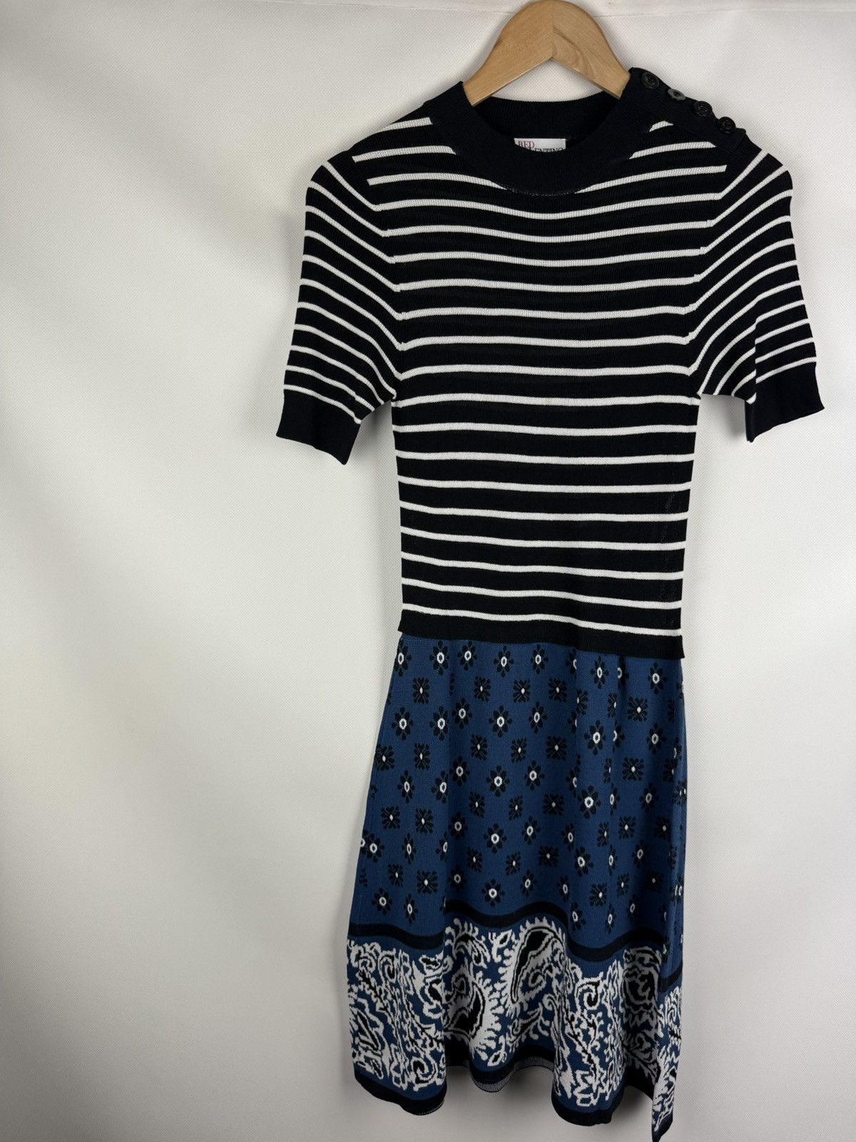 RED Valentino × Valentino Red Valentino Ladies Patterned Short Sleeve Viscose Dress Size L / US 10 / IT 46 - 20 Thumbnail