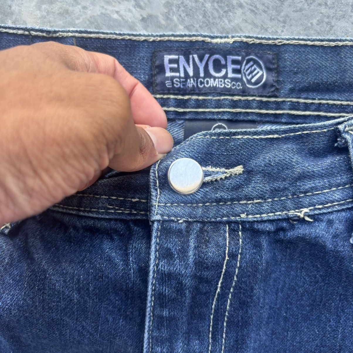 Affliction × Enyce × Vintage Baggy Y2k Embroidered Enyce Jeans Size US 34 / EU 50 - 4 Thumbnail