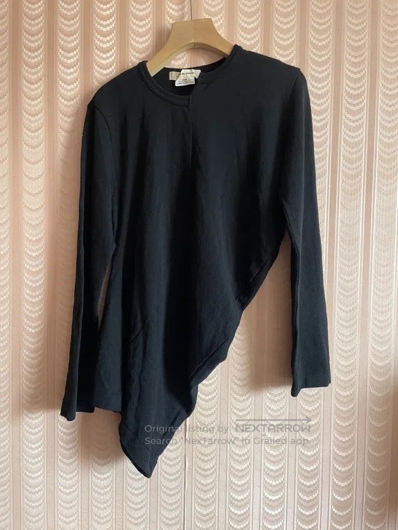 Comme des Garcons Comme Des Garcons Ling Black Asymmetrical Cropped Wool Swe Size XS / US 0-2 / IT 36-38 - 1 Thumbnail