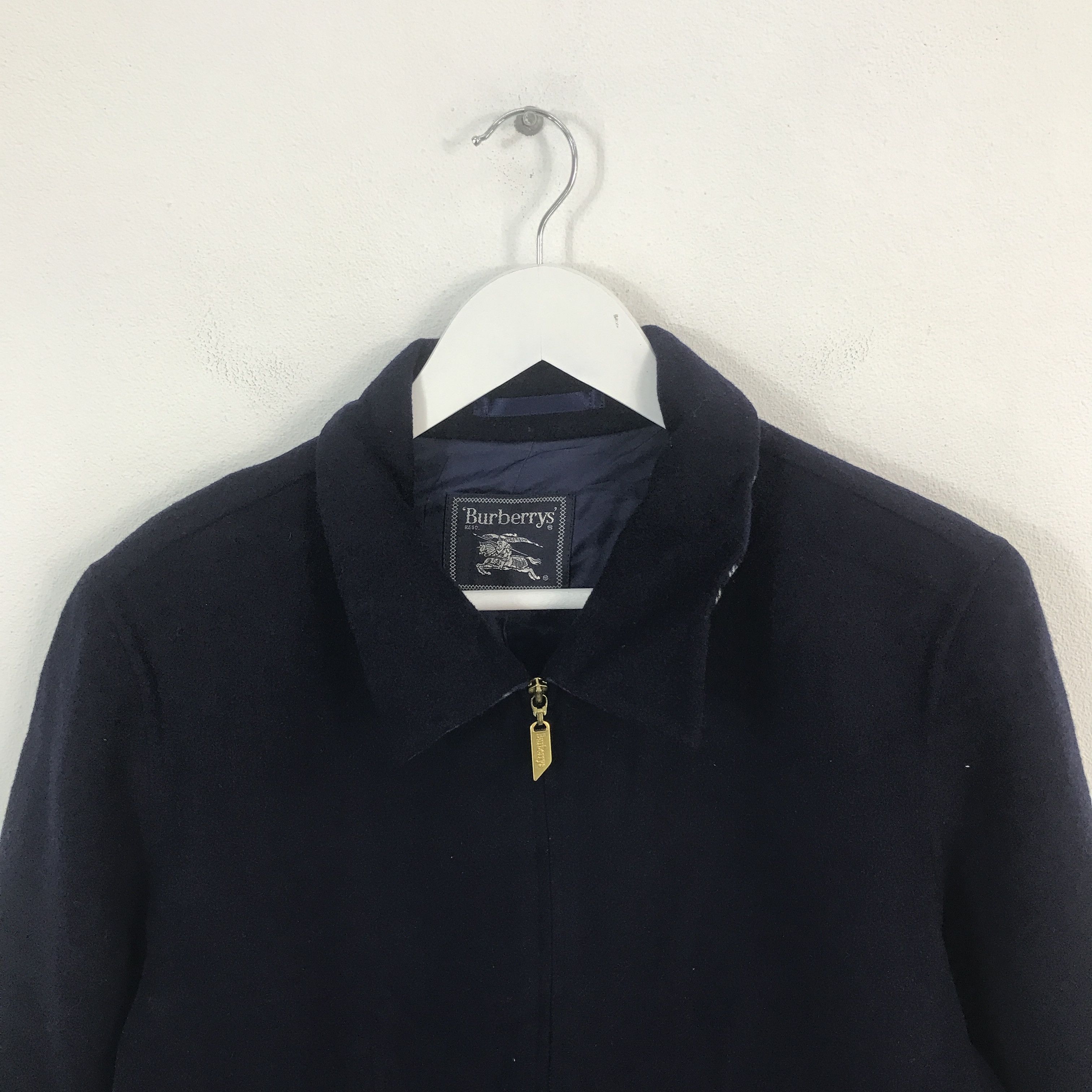 Burberry × Vintage Rare burberry navy wool zipper jacket Size M / US 6-8 / IT 42-44 - 2 Thumbnail