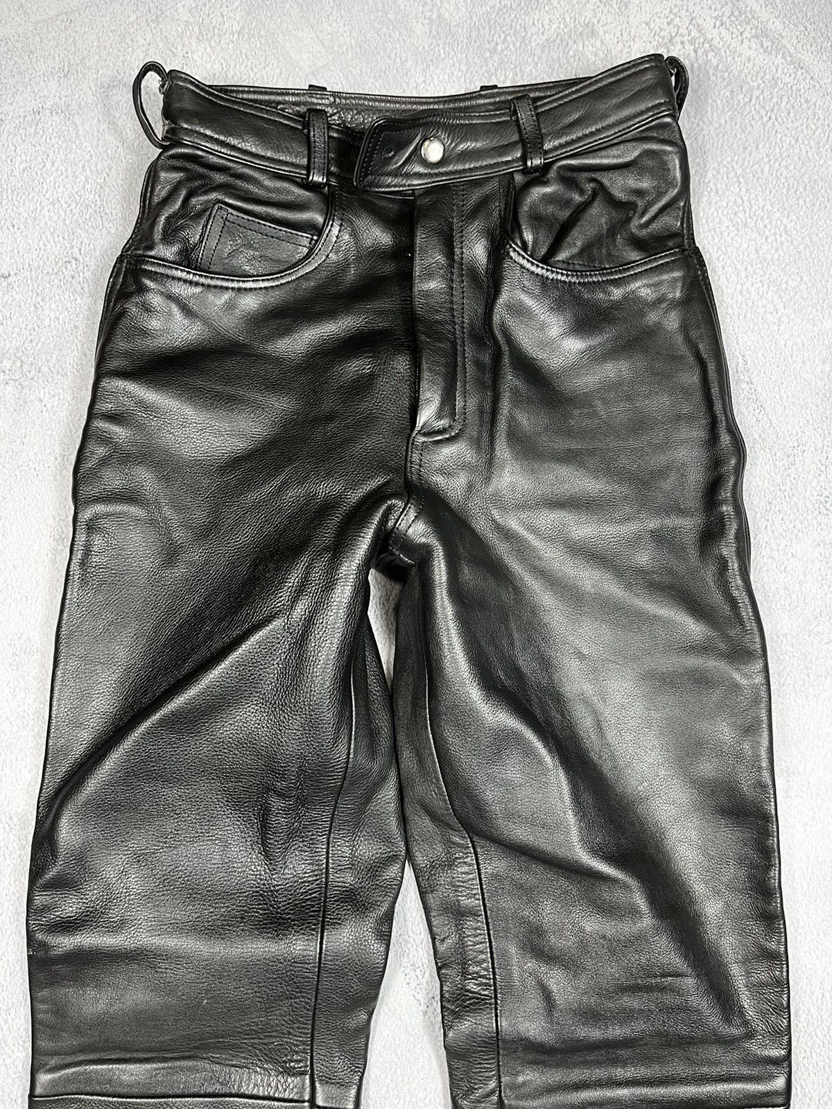 Leather × Vintage Vintage Y2K Leather pants biker opuim kadoya style size 26 Size 26" / US 2 / IT 38 - 3 Thumbnail