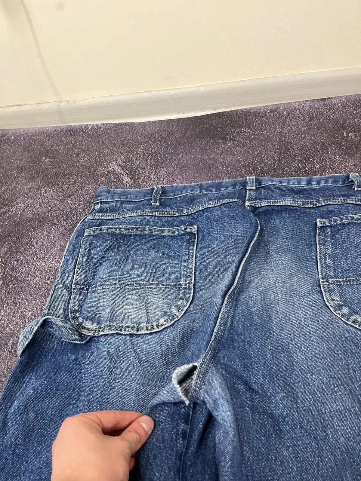 Dickies × Vintage Vintage Dickies Y2K Faded Blue Denim Hype Baggy Jeans Size US 42 / EU 58 - 6 Thumbnail