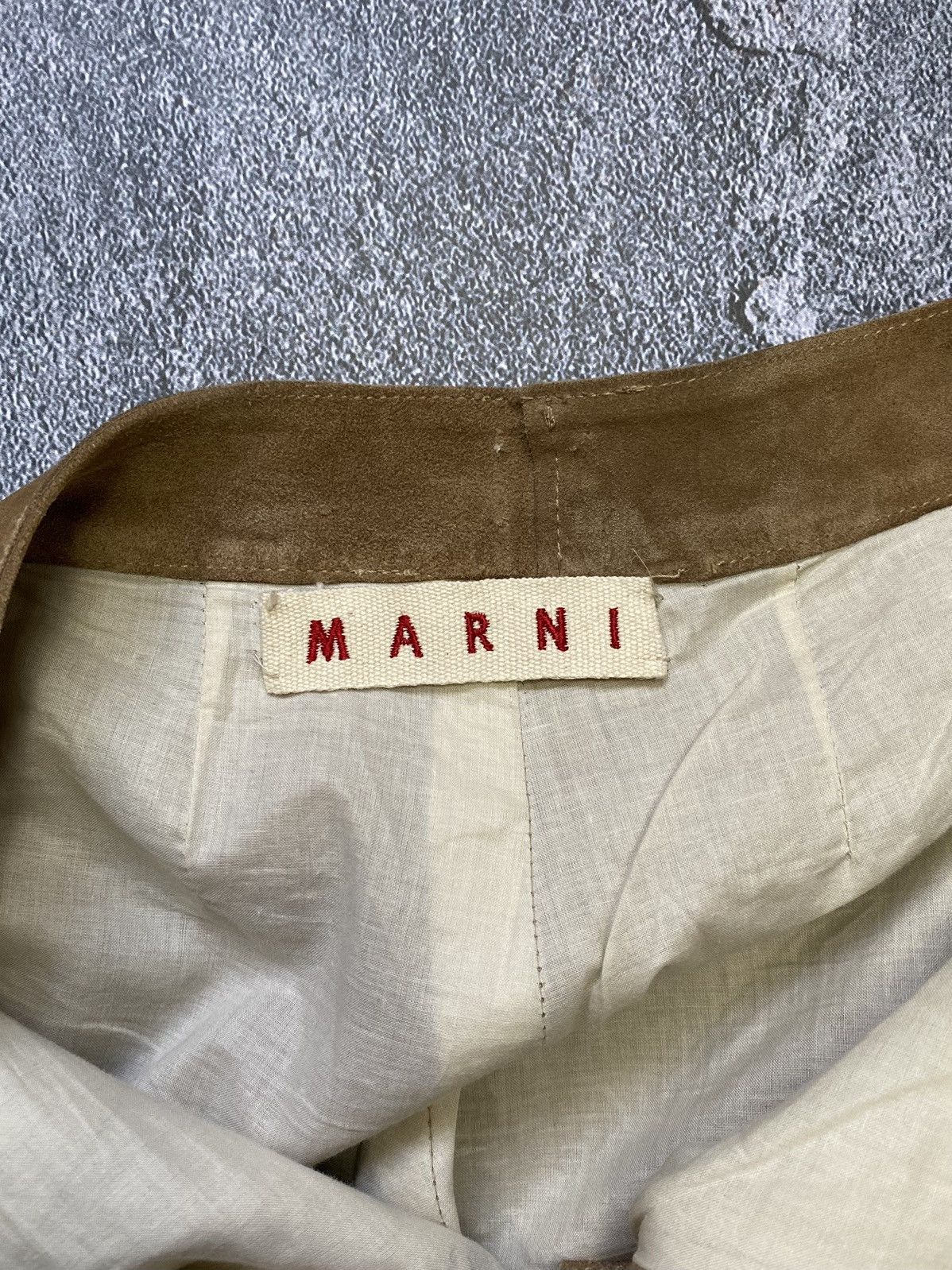 Marni Marni suede leather pelle wide pants Size 28" / US 6 / IT 42 - 16 Thumbnail