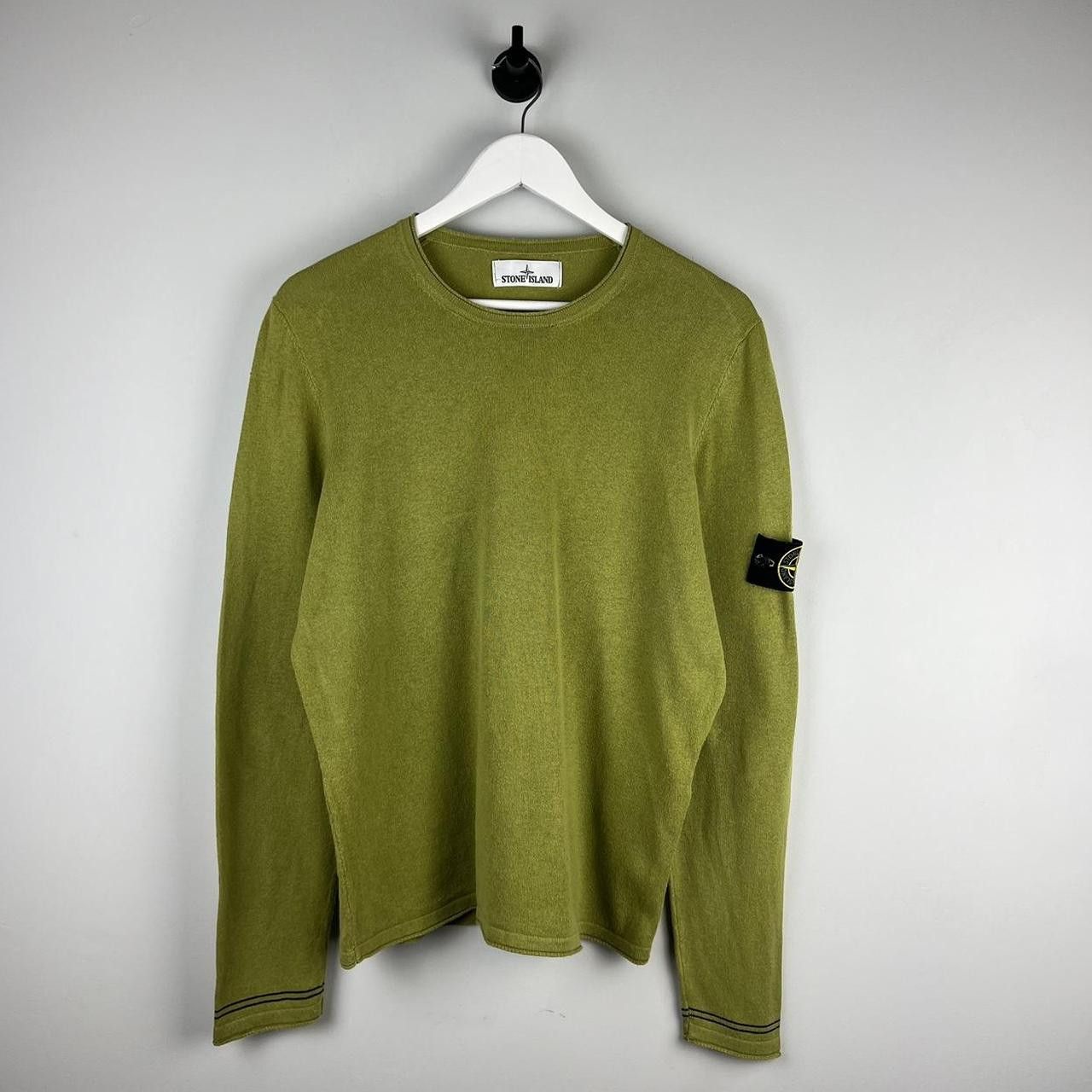 image of Stone Island Light Weight Knit Jumper in Green, Men's (Size Medium)